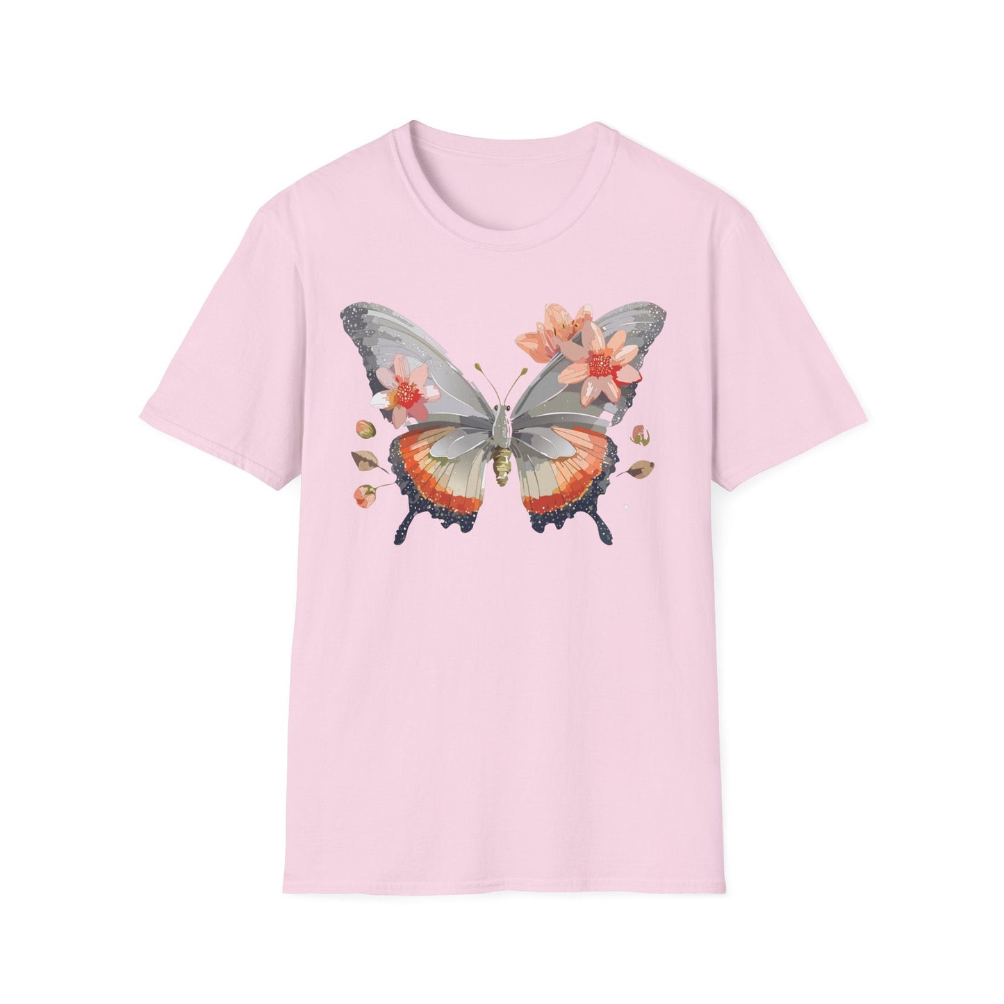 Monarch Butterfly T Shirt Unisex Softstyle Gildan 64000 100 Percent Ring Spun Cotton Tee