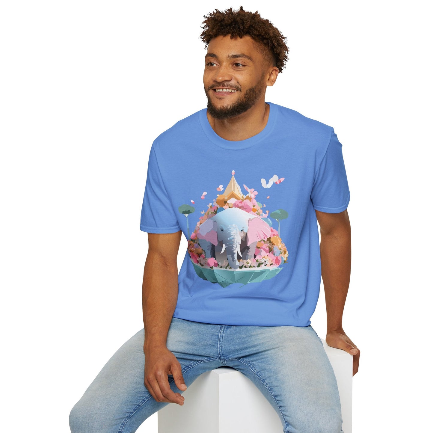 Elephant Graphic T Shirt For Animals Unisex Gildan Softstyle 64000 Cotton Tee Apparel