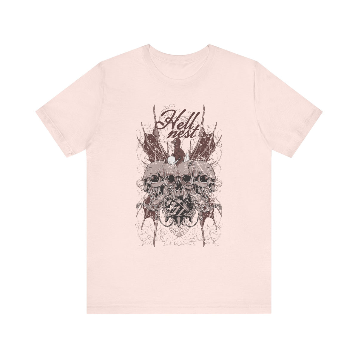 Skull Cluster graphic tee Gothic skulls grunge floral design