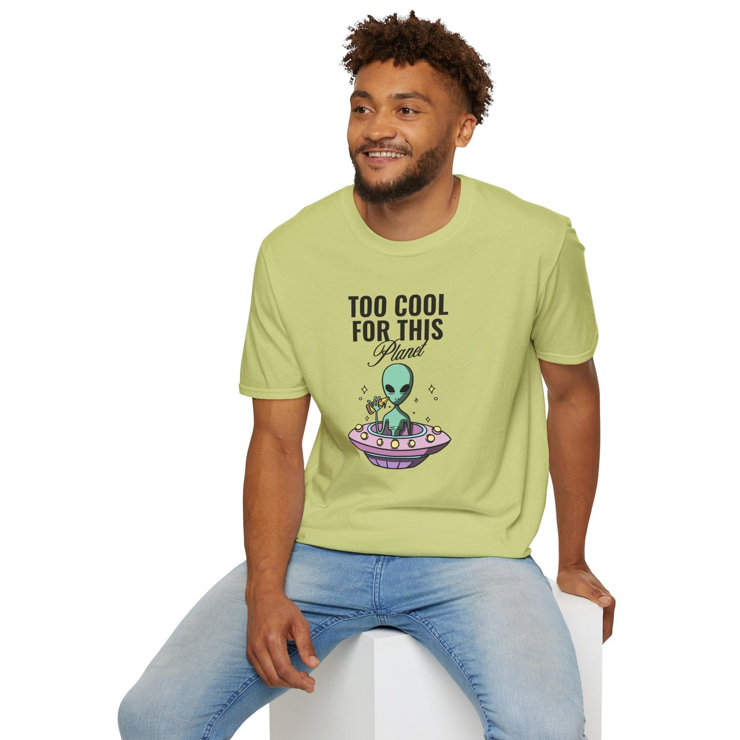 Alien UFO TShirt  Too Cool For This Planet Graphic Tee