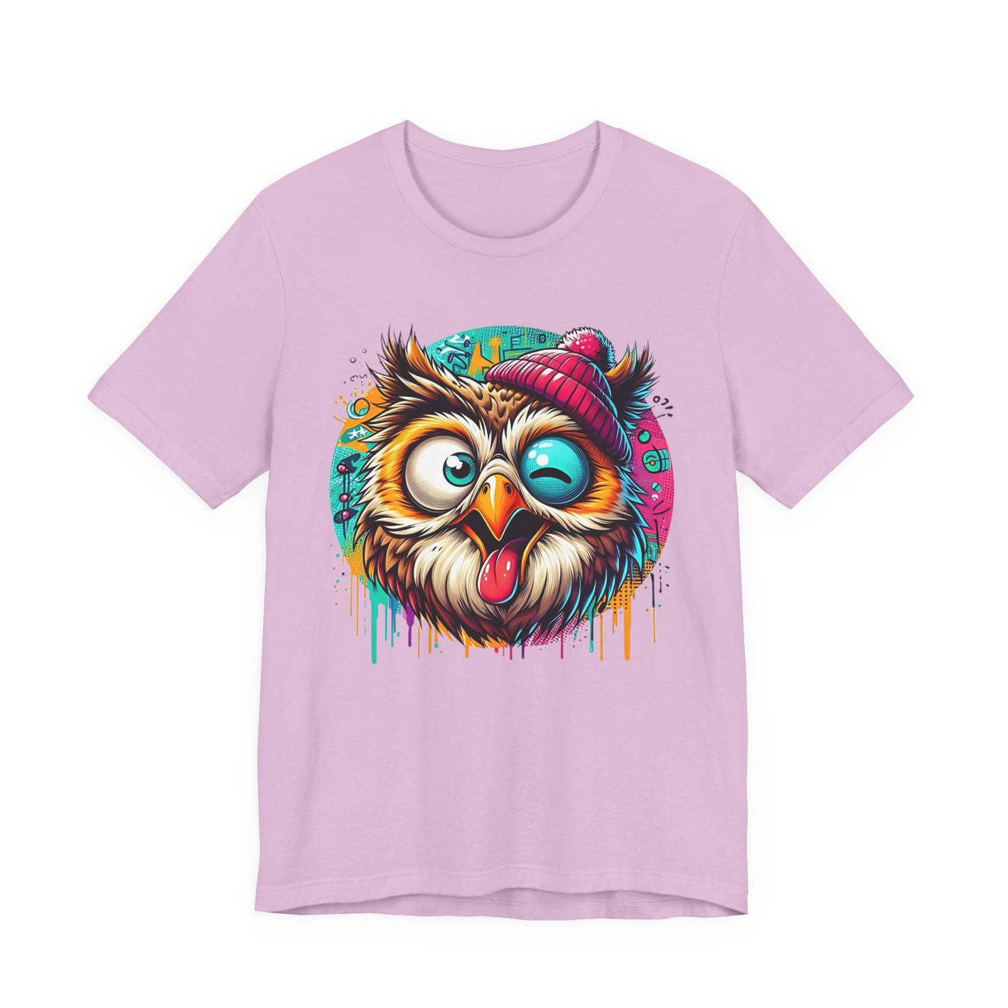 Colorful Owl Graphic Tee, Fun Owl Shirt, Funny Bird Shirt, Cute Cartoon Tees, Animal T-Shirt, Animal Tees, Art Design T-Shirt