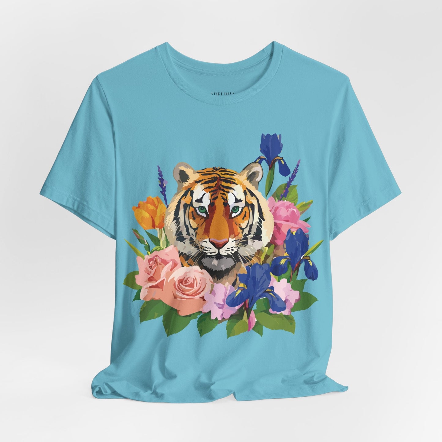 Tiger Graphic Unisex 100 Cotton Vintage Art with Animal Tee 8