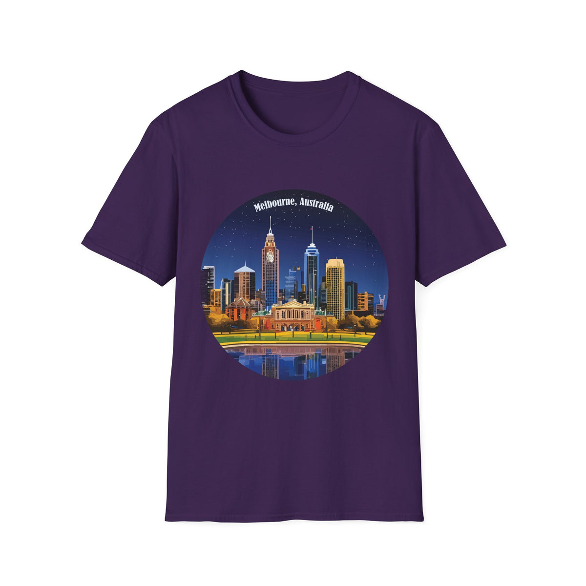 Melbourne Australia Skyline T-Shirt | City Nightscape Tee