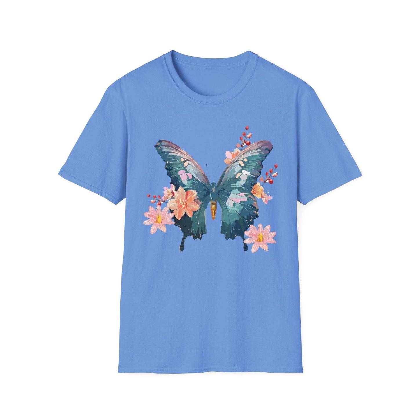 Butterfly T Shirt Unisex Gildan Softstyle 64000 100 Percent Ring Spun Cotton Monarch Tee