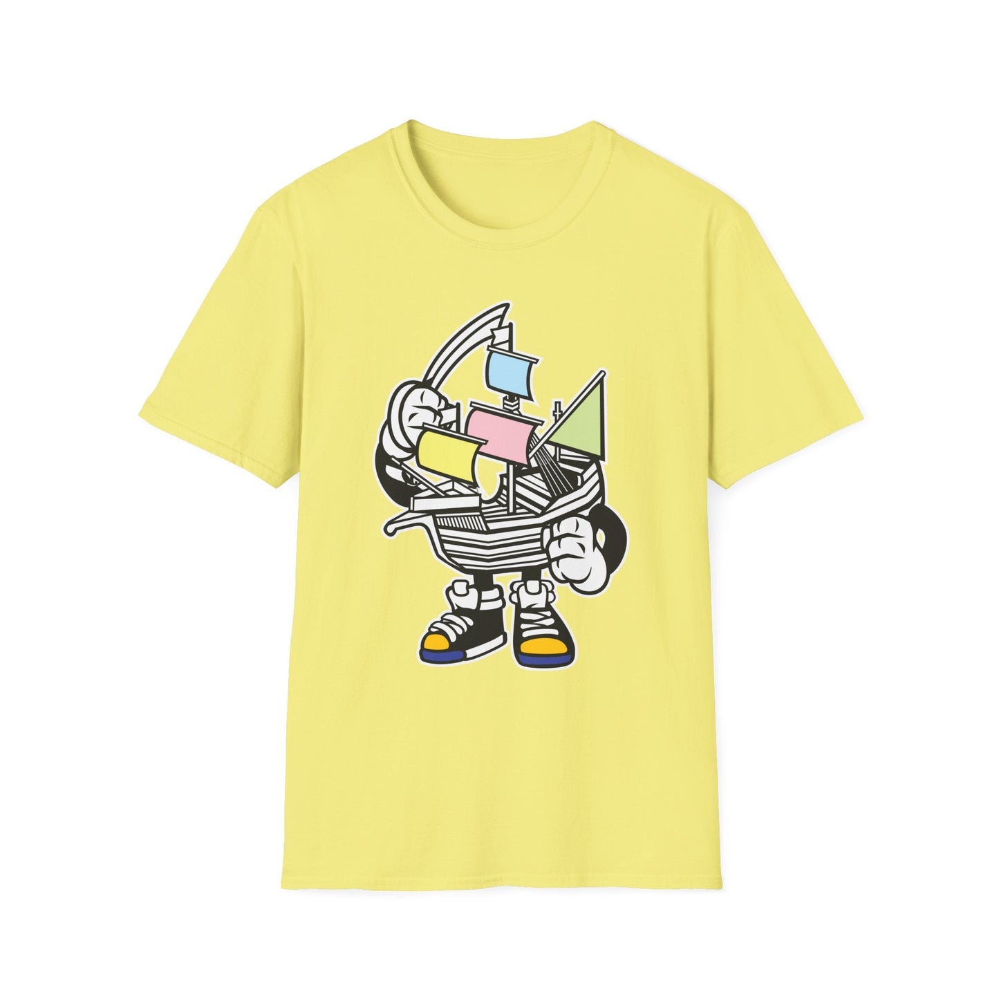 Cartoon T Shirt Animation Tee Funny Unisex Gildan Softstyle 64000 Short Sleeve Cotton