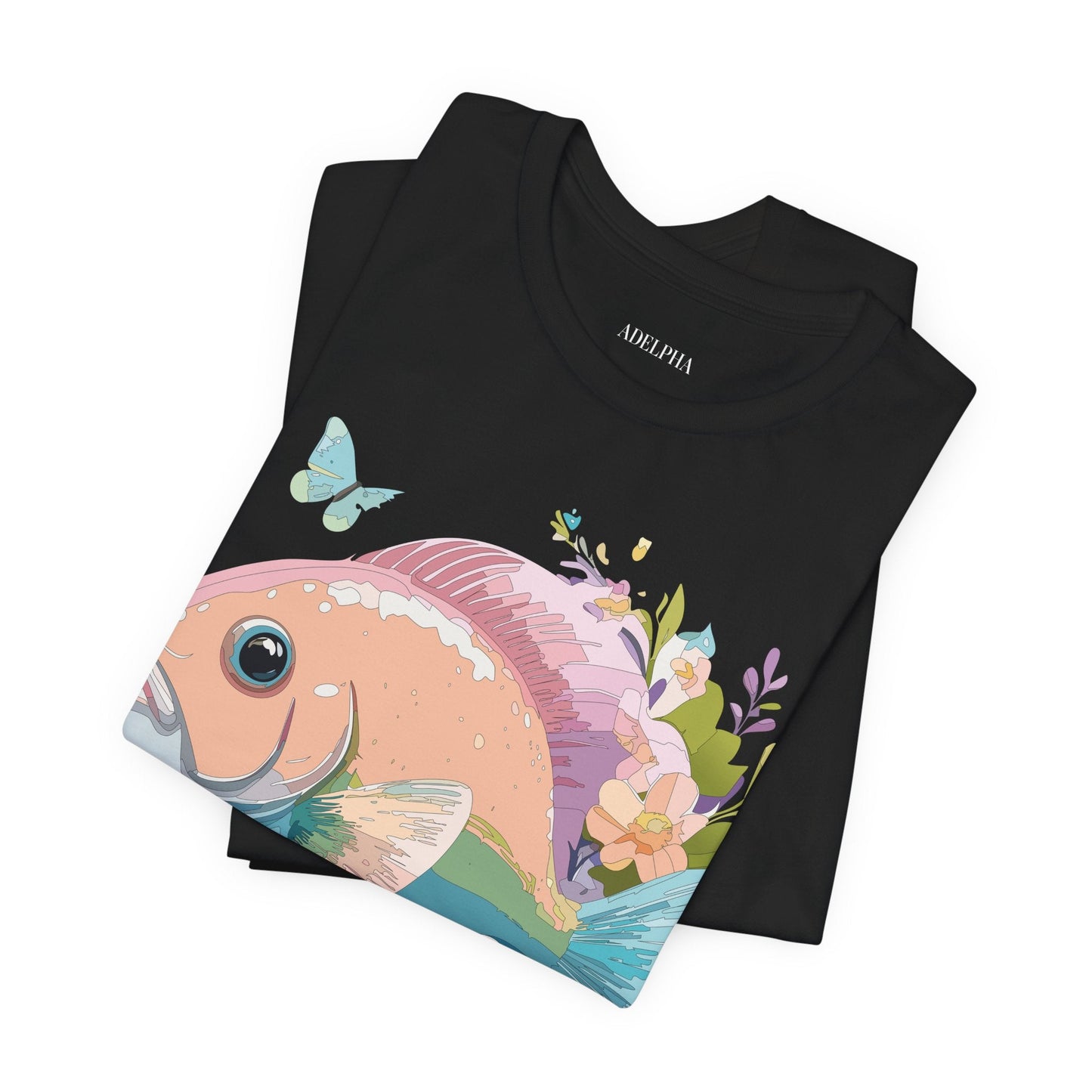 Fish Graphic Unisex 100 Cotton Vintage Artwork Tee 1