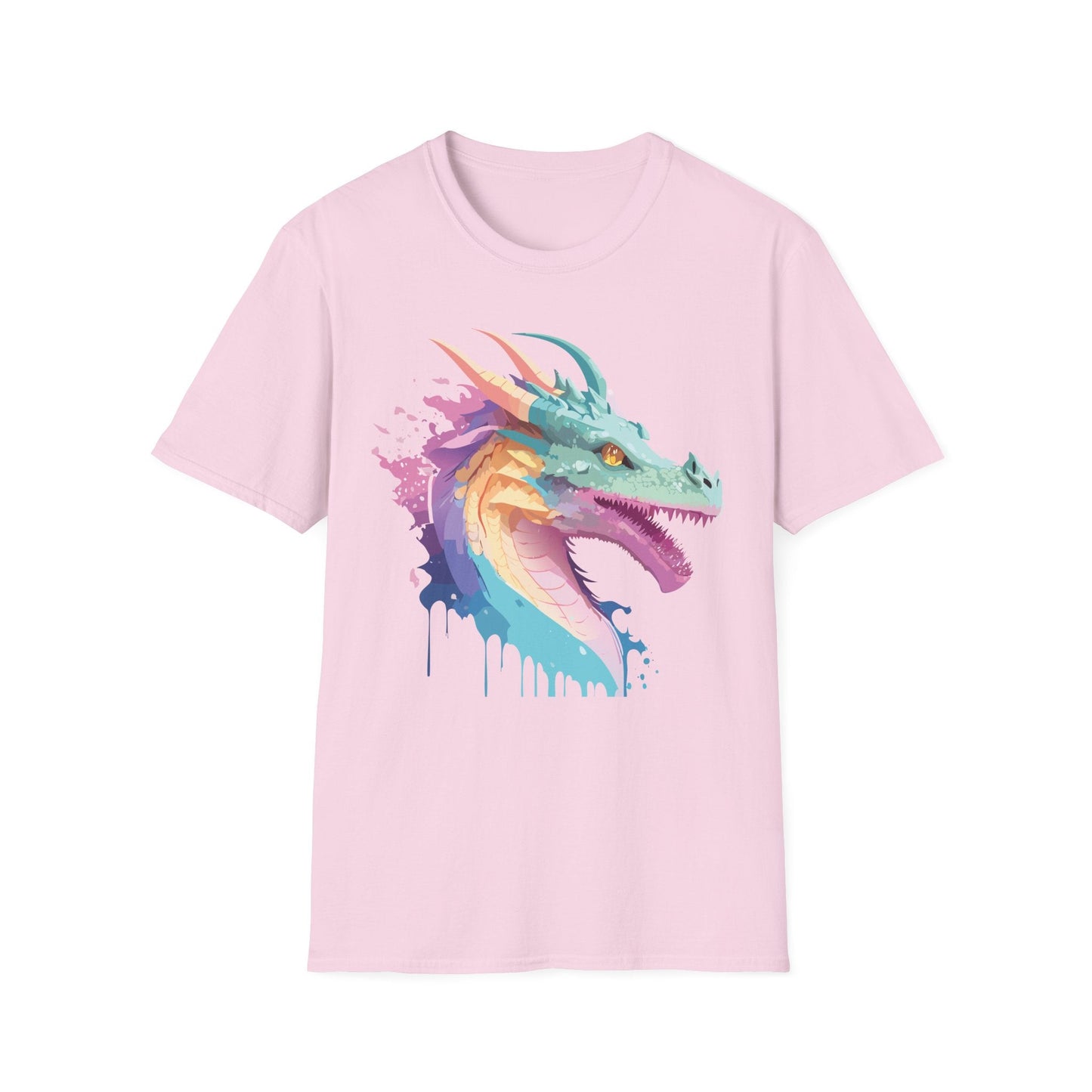 Dragon Graphic Tee Unisex Short Sleeve Dragon Shirt With Animal Design Gildan SoftStyle 64000
