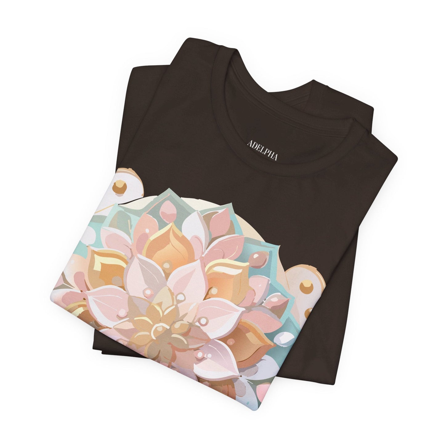 Mandala Graphic Unisex 100 Cotton Vintage Floral Artwork Tee 10