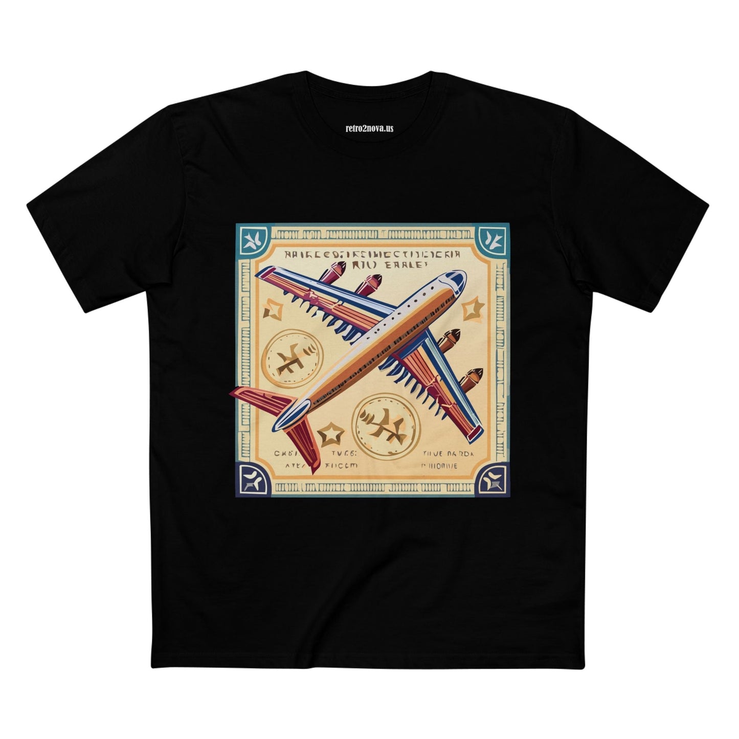 Postage Stamp Shirt Unisex Premium Cotton Tee With Original Art By Retro2Nova Art Collection