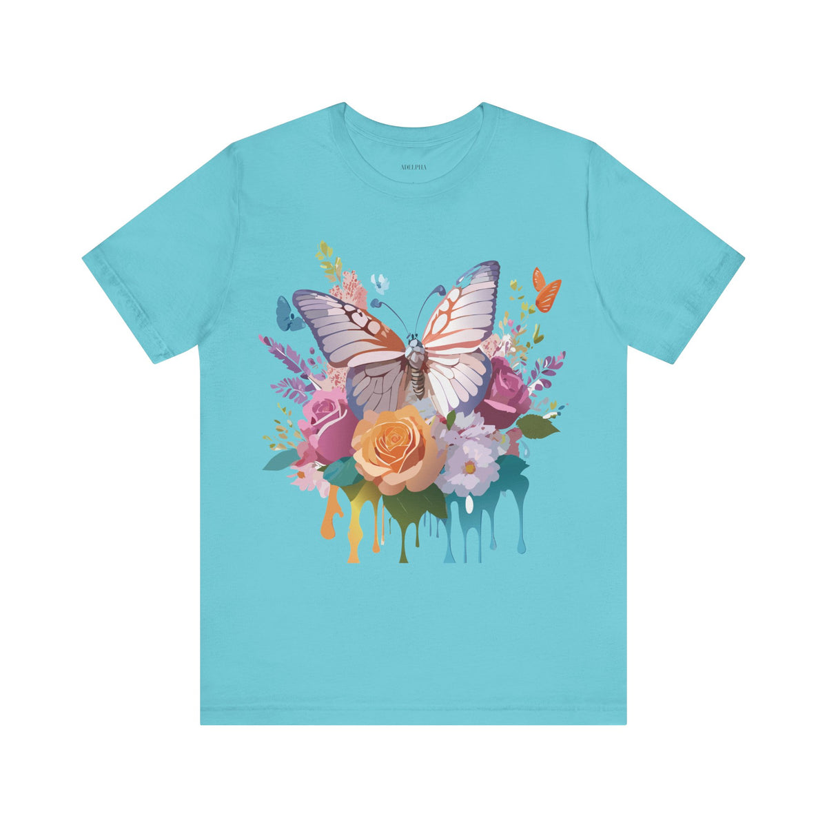 Butterfly Graphic Unisex Cotton Bella+Canvas Tee with Art Design n03
