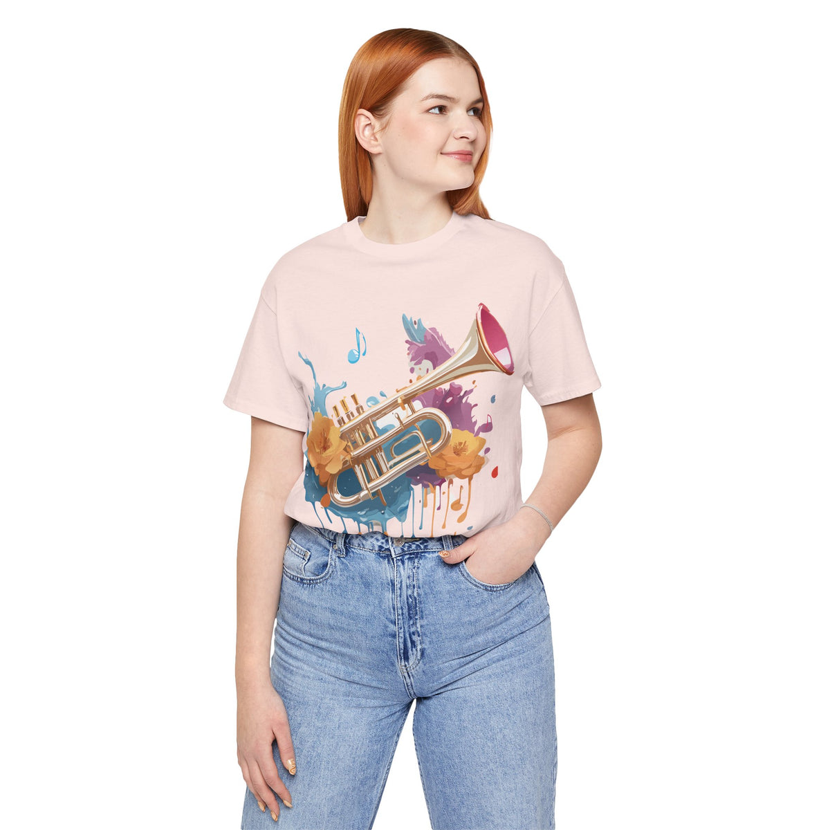 Music Graphic Unisex Cotton Bella+Canvas Tee with Art Design m153