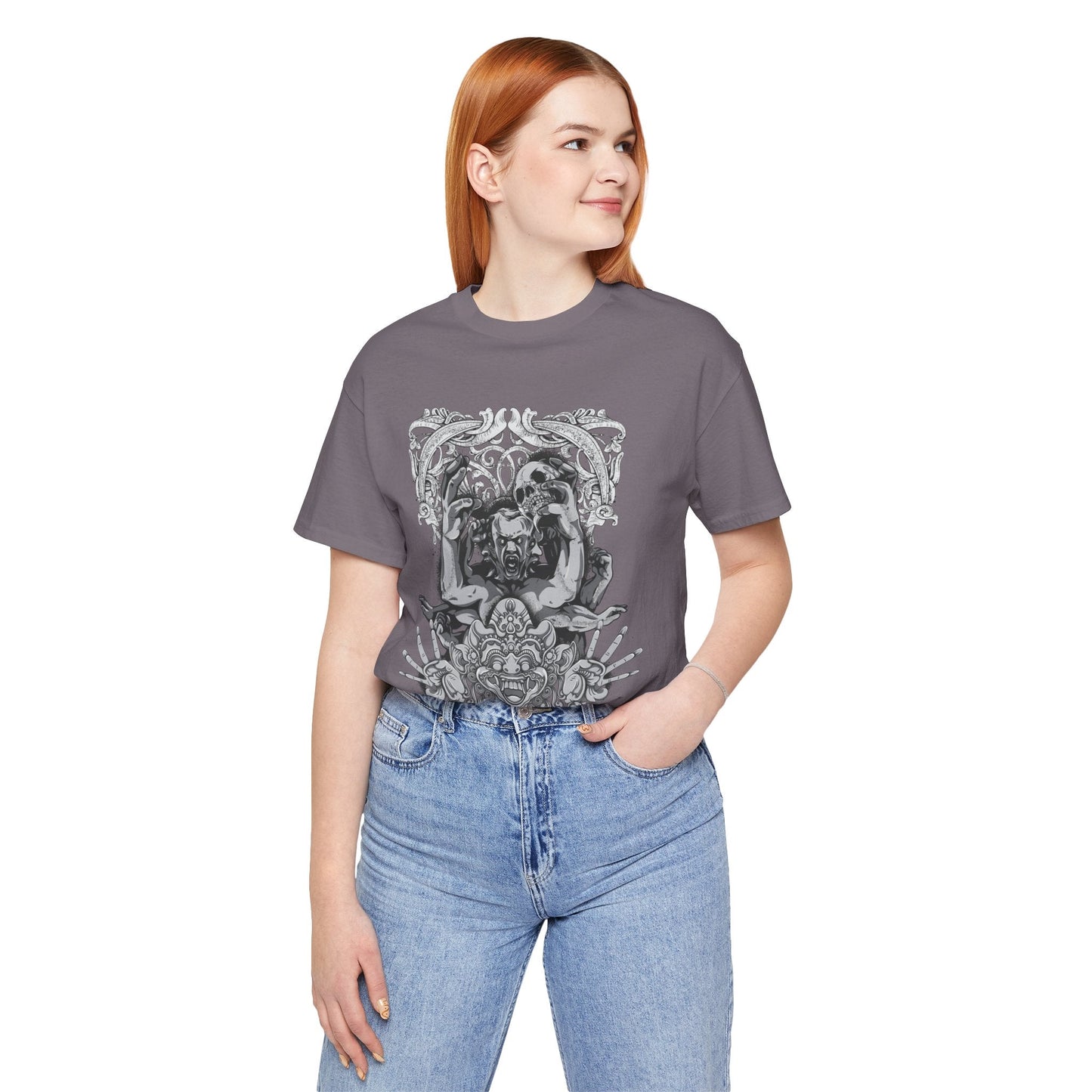 Mask Artwork Illustration Graphic Unisex Cotton T-Shirt r17