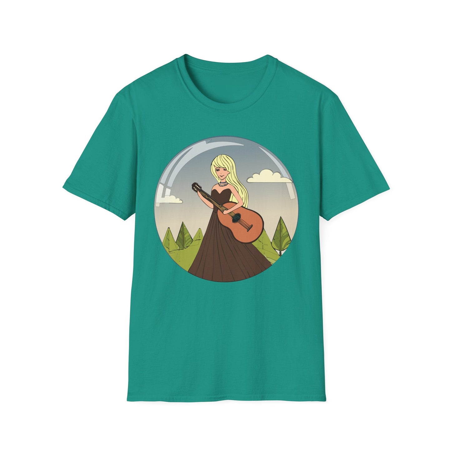 Womens Graphic T Shirt Art Design Tee Softstyle 100 Percent Ring Spun Cotton Short Sleeve
