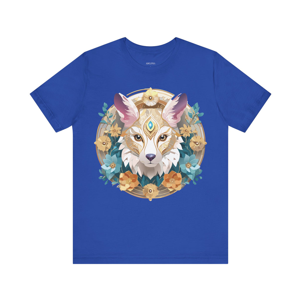Medallion Graphic Unisex Cotton Bella+Canvas Tee with Art Design d72