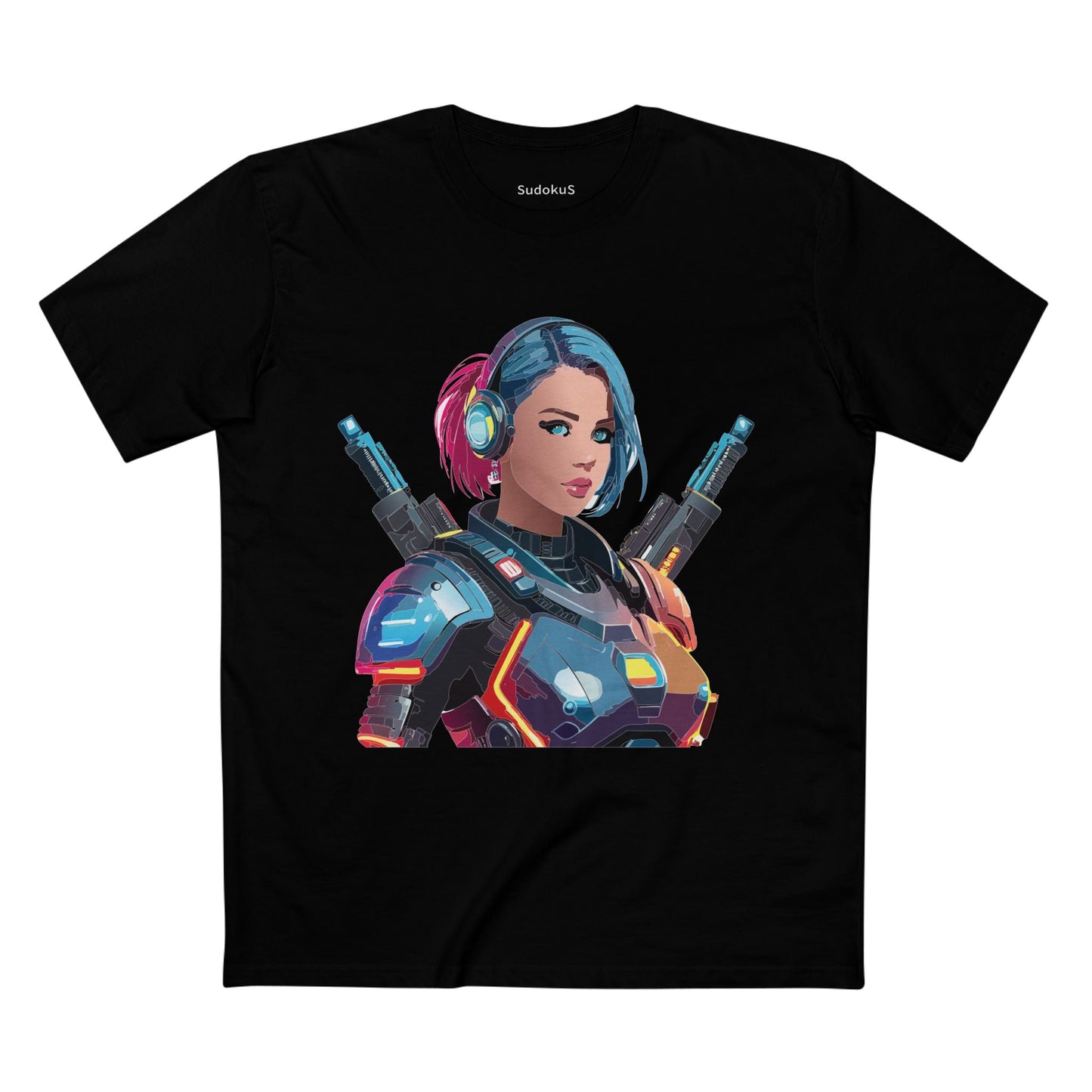 Army-woman Graphic Unisex 100 Cotton Staple Tee 8
