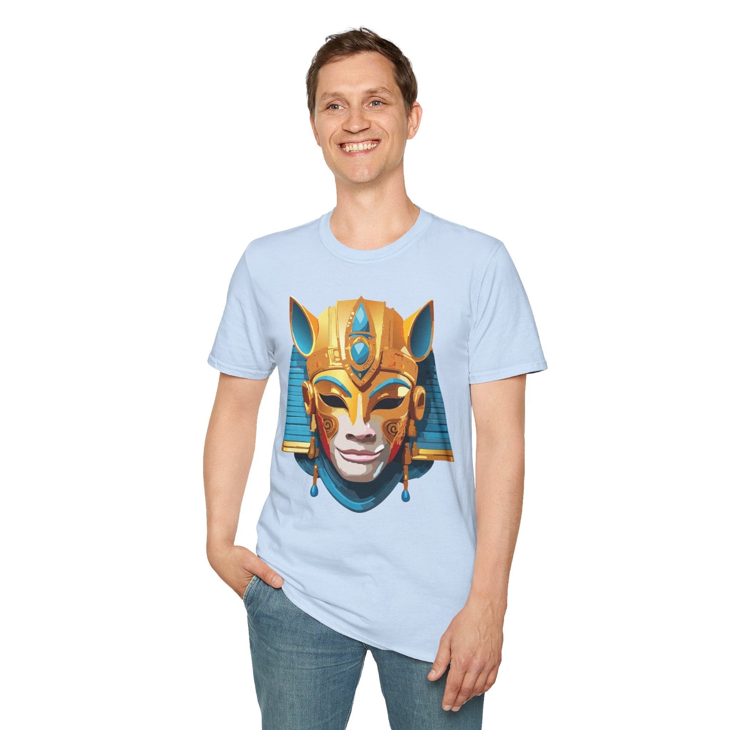 Mask Tee Shirt Unisex Gildan SoftStyle 64000 Cotton T Shirt Masquerade Design Art Graphic