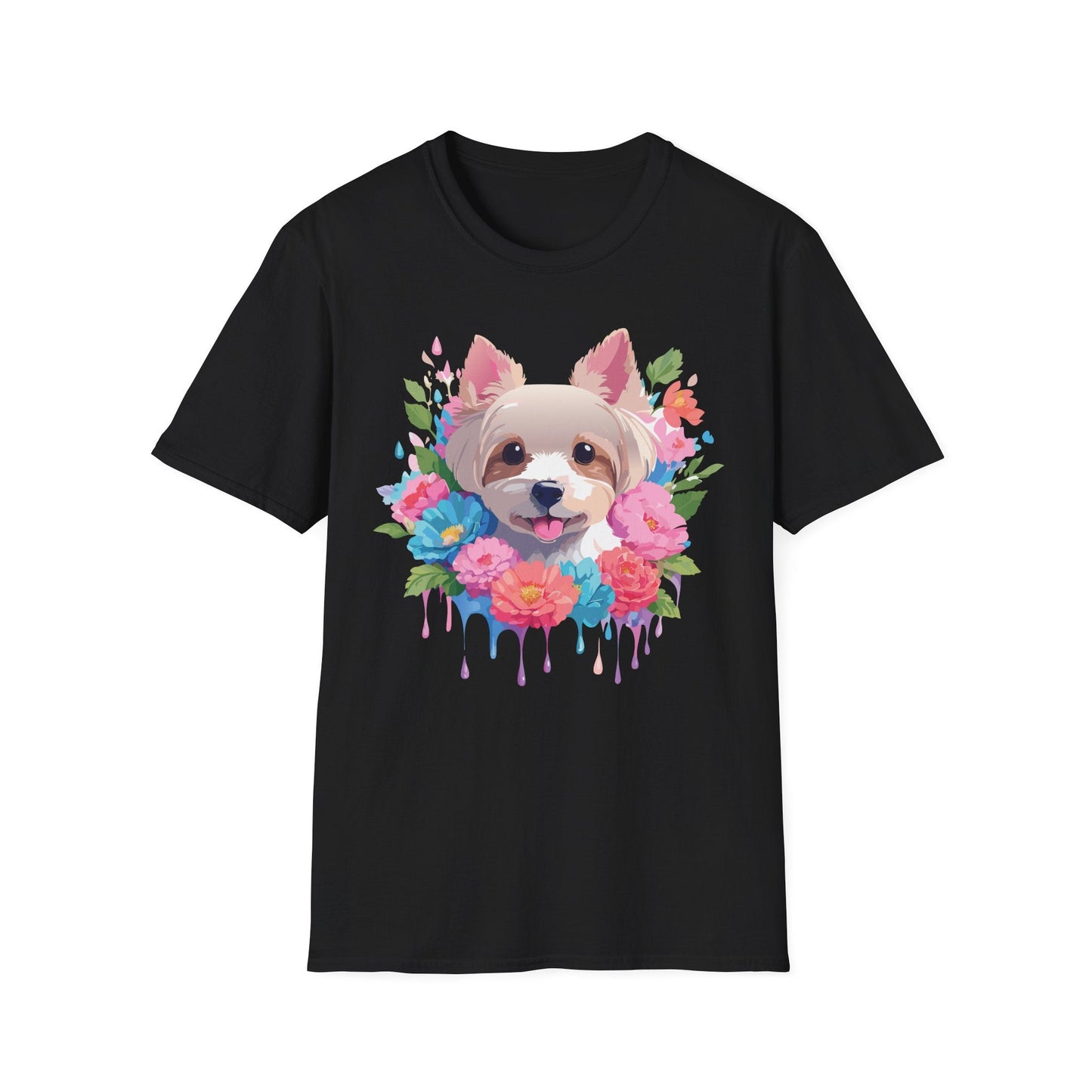 Unisex Gildan Softstyle Animal Print Dog Shirt Tee 100 Percent Cotton