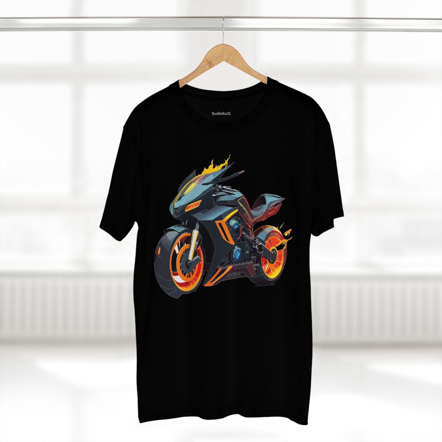Moto Bike Graphic Unisex 100 Cotton Staple Tee 23