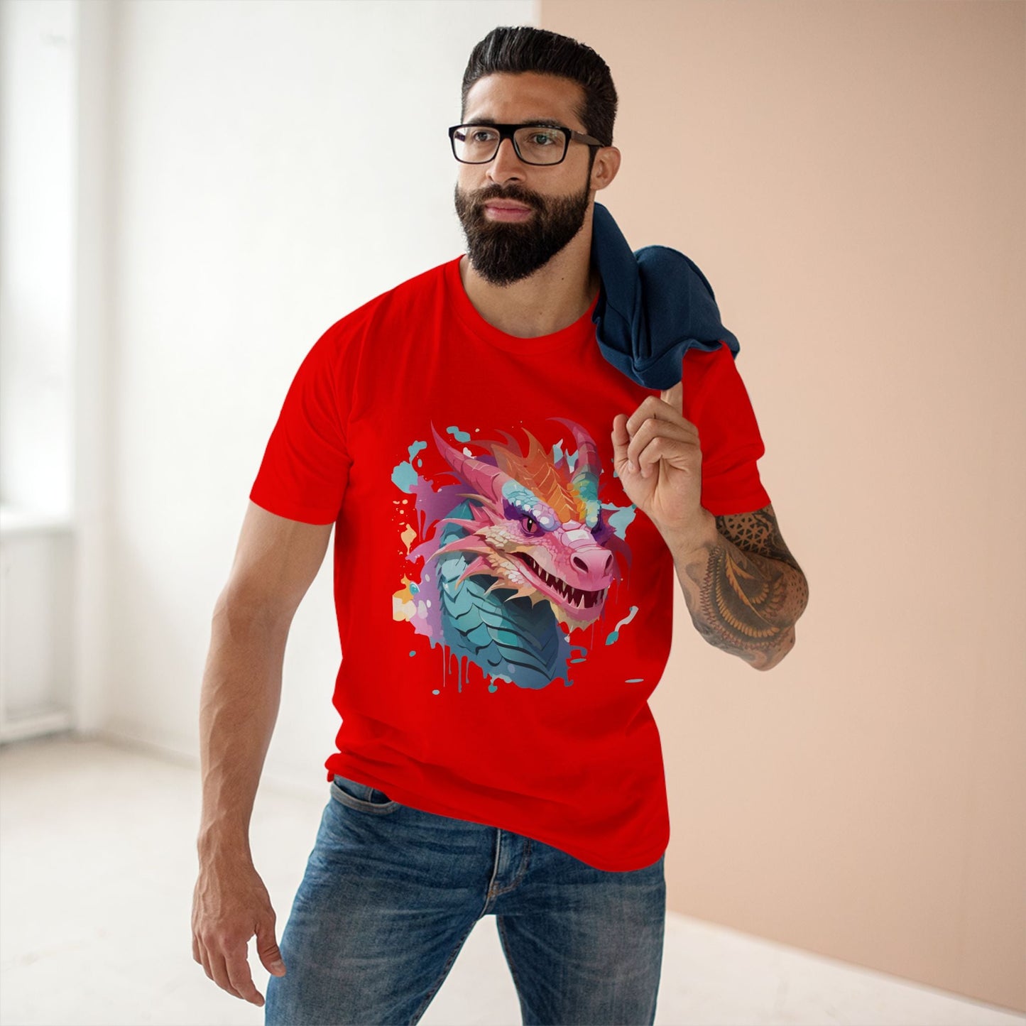 Dragon Graphic Unisex 100 Cotton Staple Tee 1