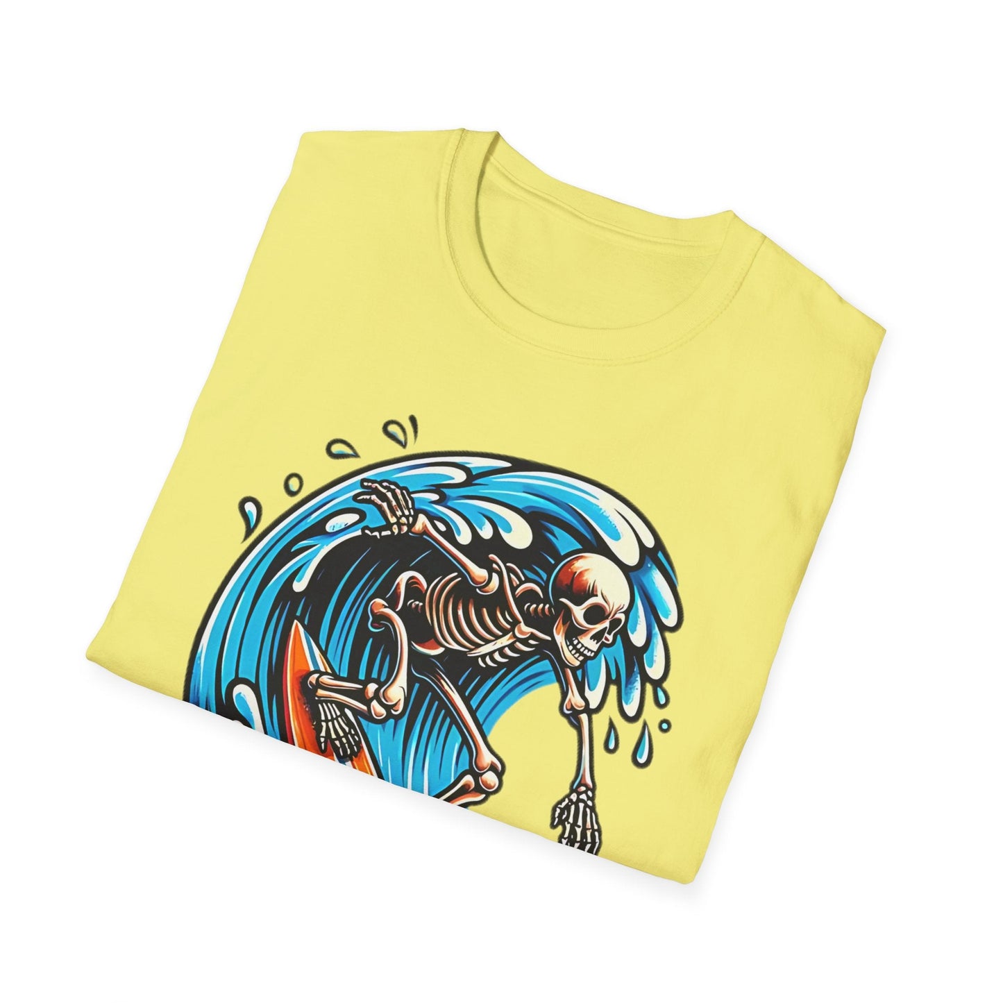 Skull Tee Shirt With Skeleton Art Design Unisex Gildan Softstyle 64000 Ring Spun Cotton Tee