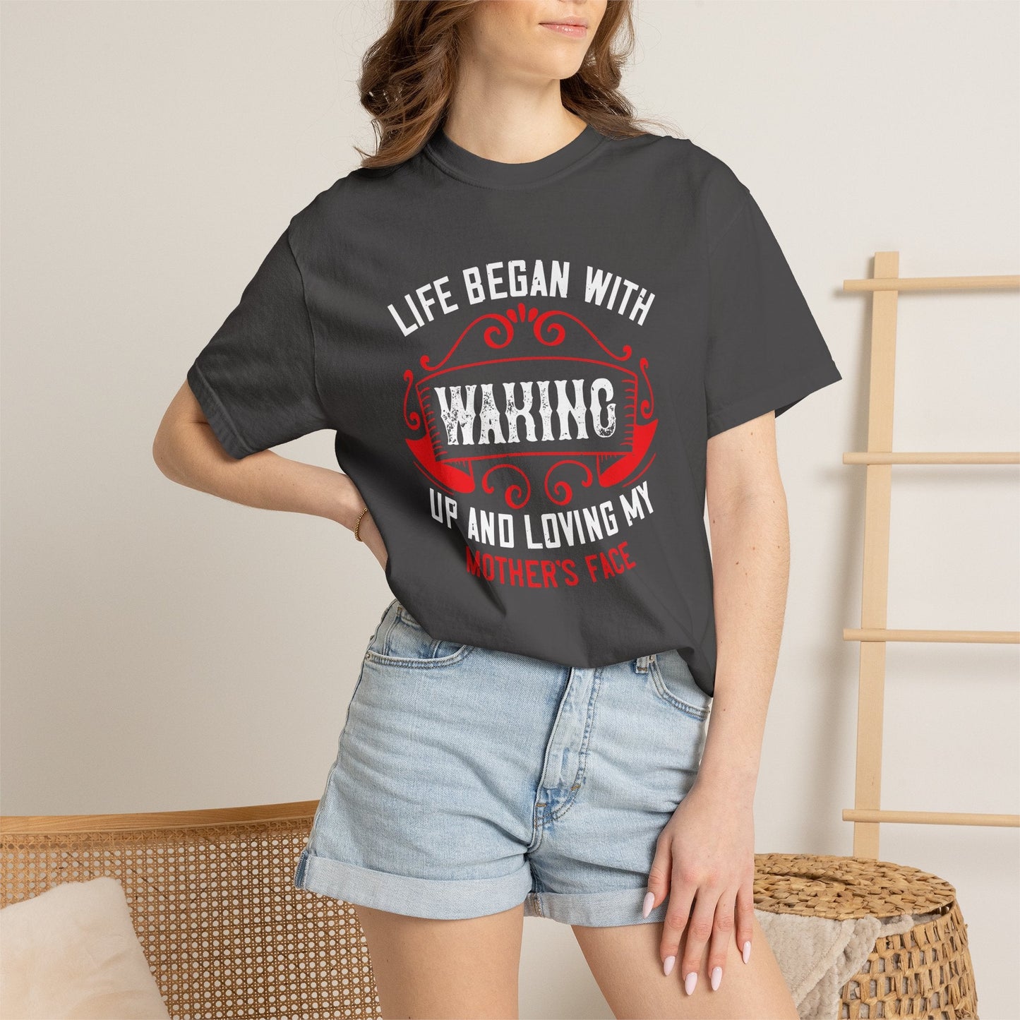 Mom T-shirt Mother Day Mama Tee Unisex Comfort Colors Garment-Dyed Cotton h77