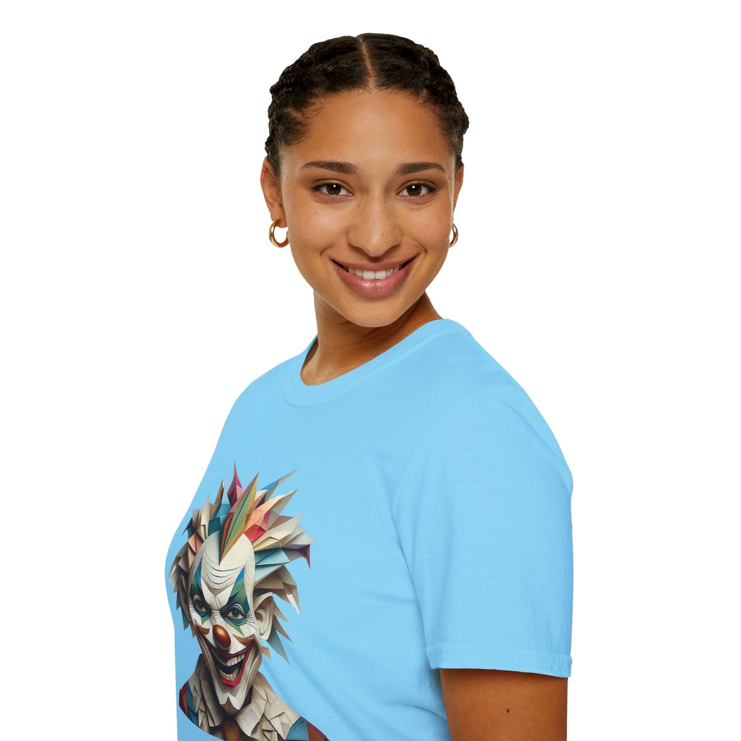 Clown Shirt Unisex Funny Circus Tee Gildan Softstyle 64000 Short Sleeve Cotton Tee