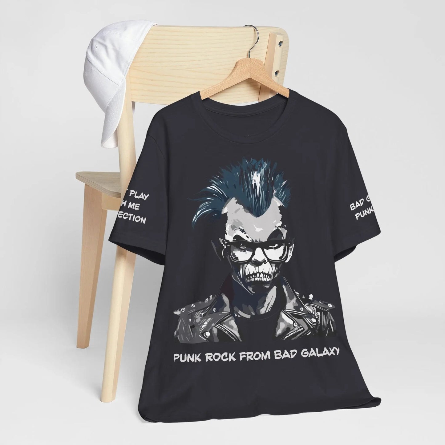 Punk Rock Tee Shirt From Bad Galaxy 100 Percent Cotton Eco Friendly Inks Made To Order USA Designed