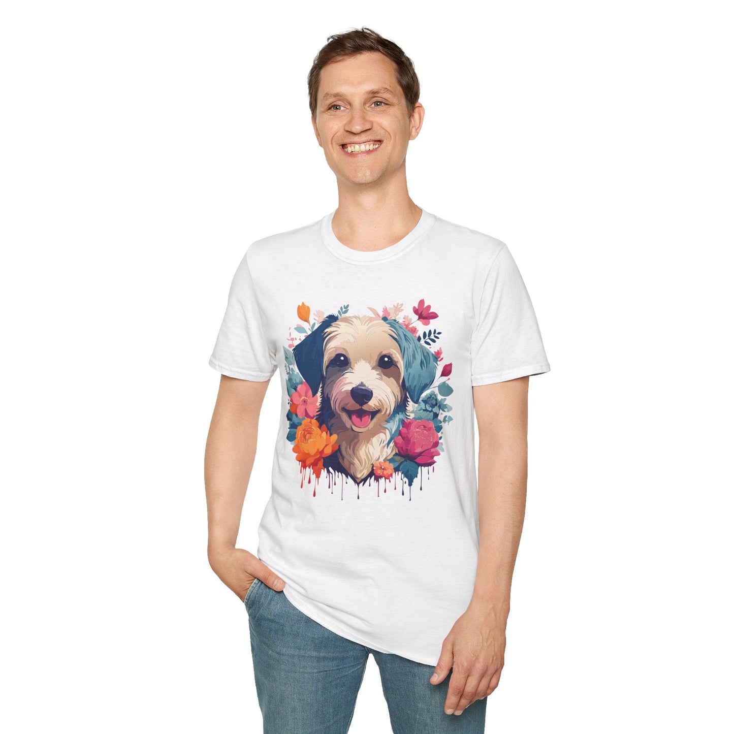 Dog Shirt Unisex Animal Tee Made From 100 Percent Ring Spun Cotton