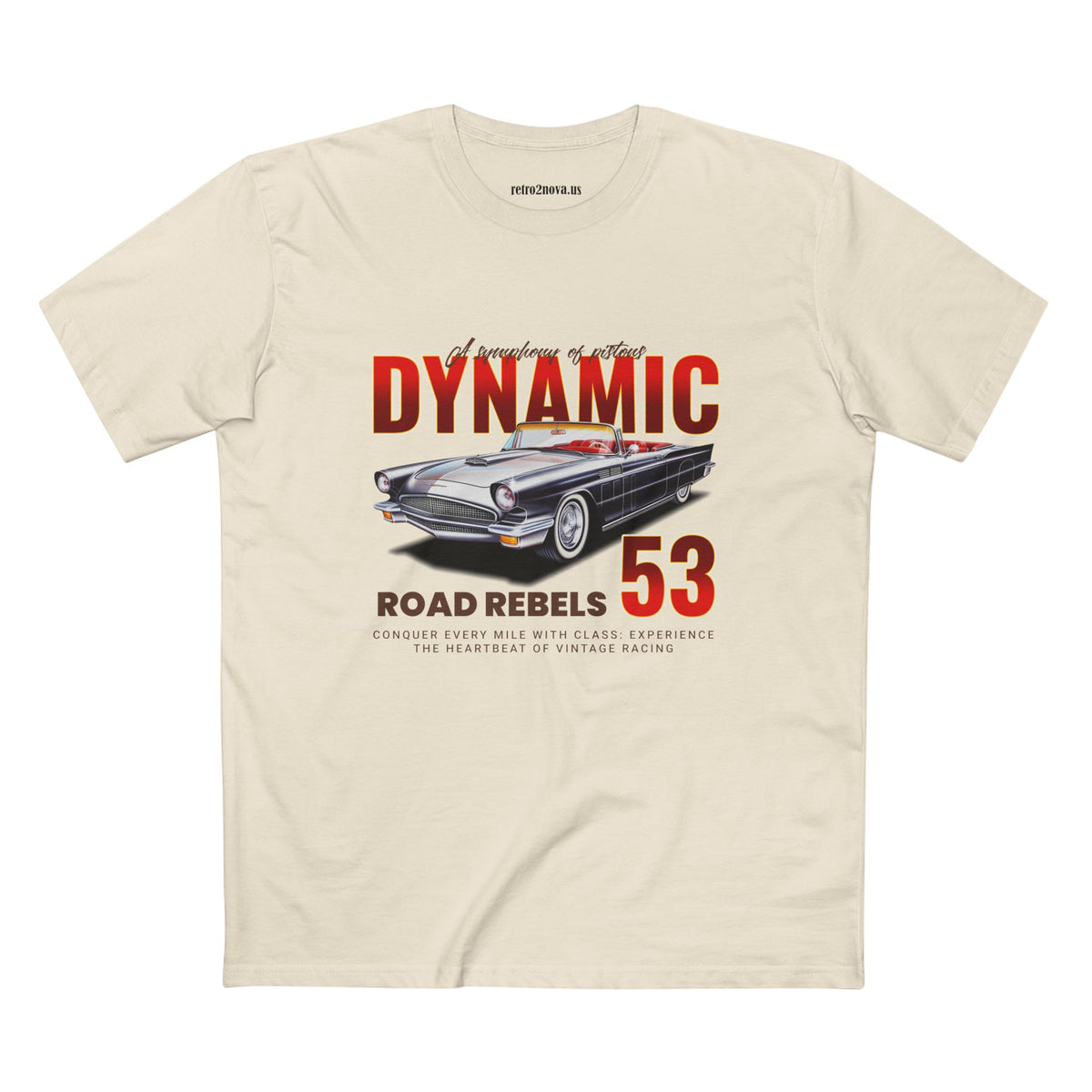 Retro Car Vintage Graphic Tee Staple Unisex 100 Cotton Tee Shirt - RC-15