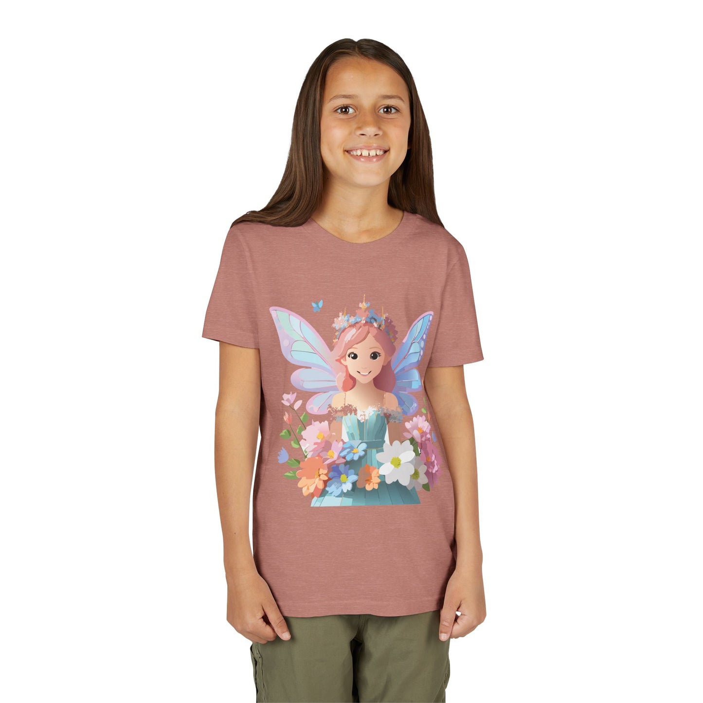 Enchanting Fairy Floral Youth Short Sleeve Tee - Perfect for Spring Celebrations (9-14)