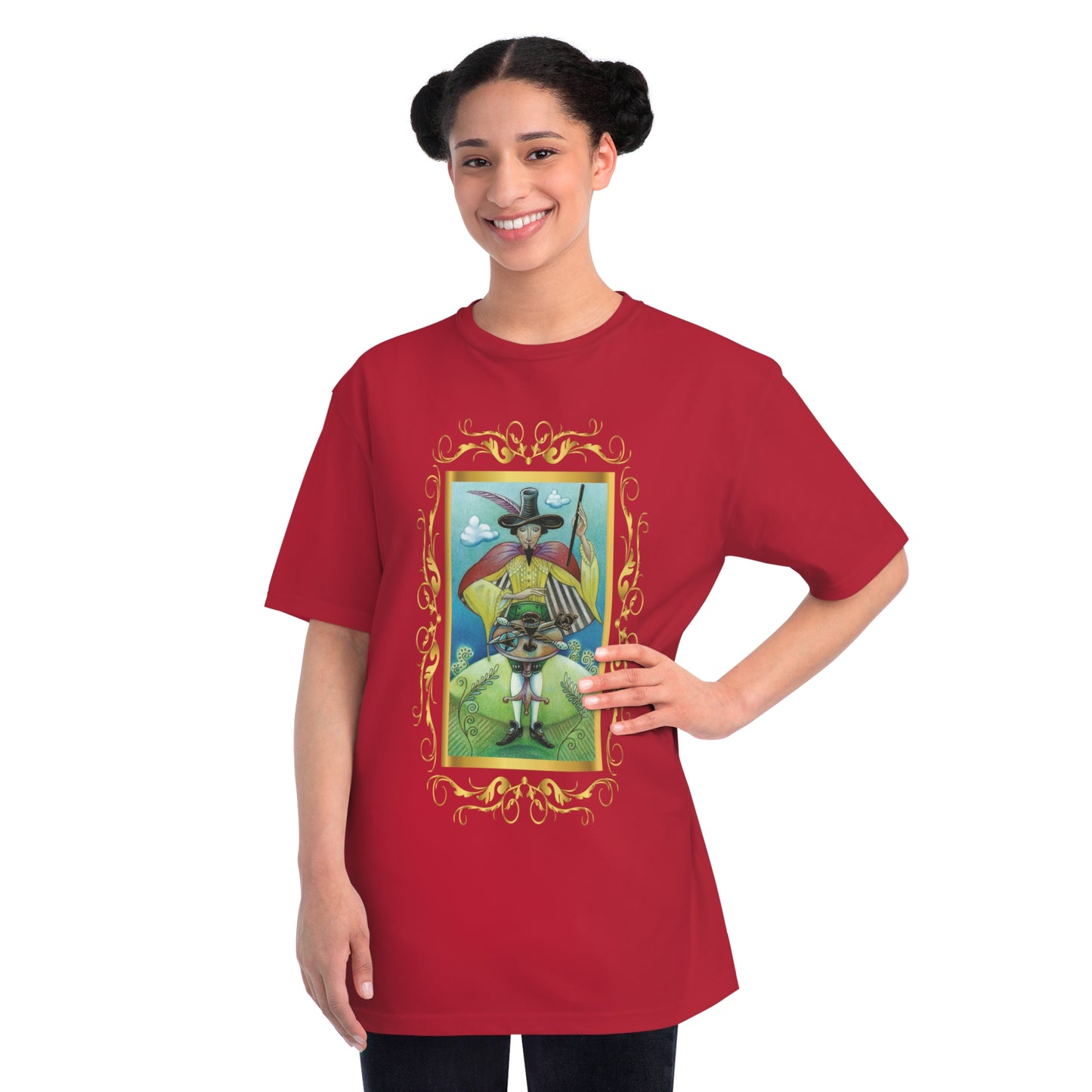 T-Shirt aus Bio-Baumwolle, Unisex, mit Tarotkarten