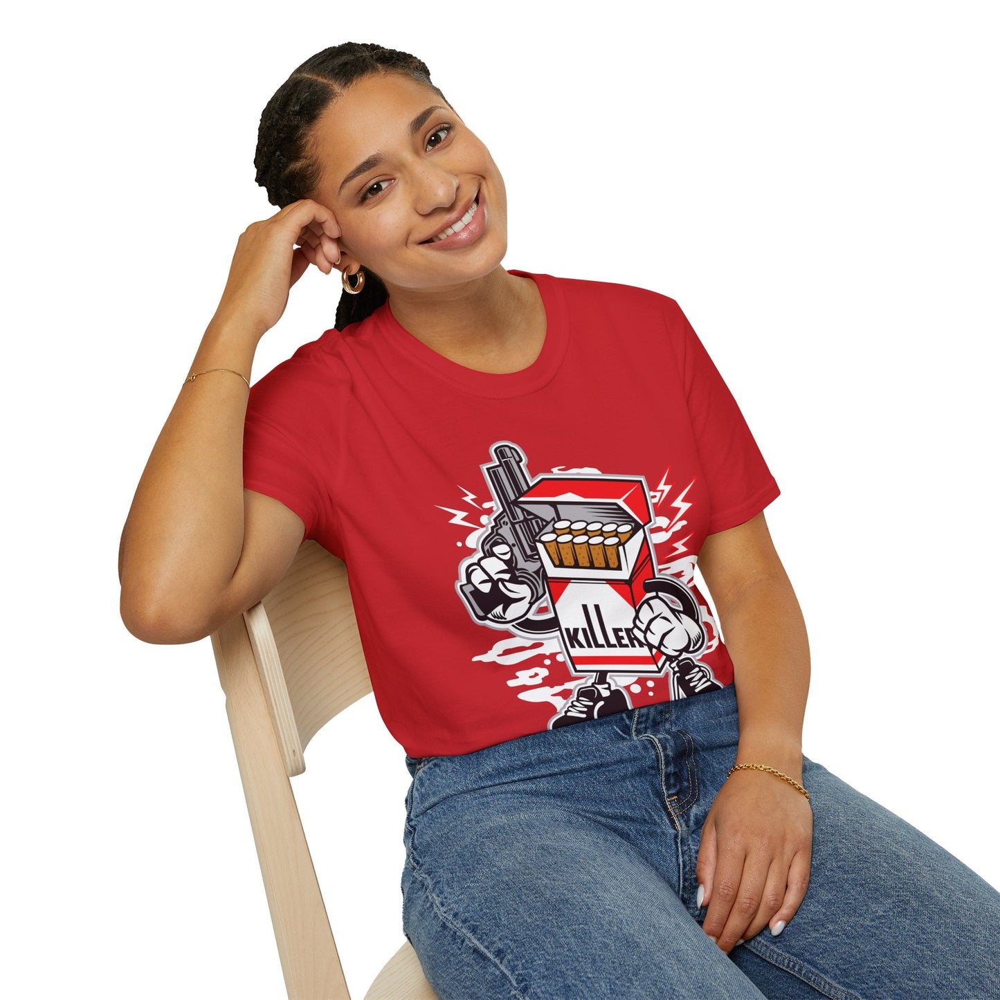 Cartoon T Shirt Animation Tee Funny Unisex Gildan Softstyle 64000 100 Percent Ring Spun Cotton