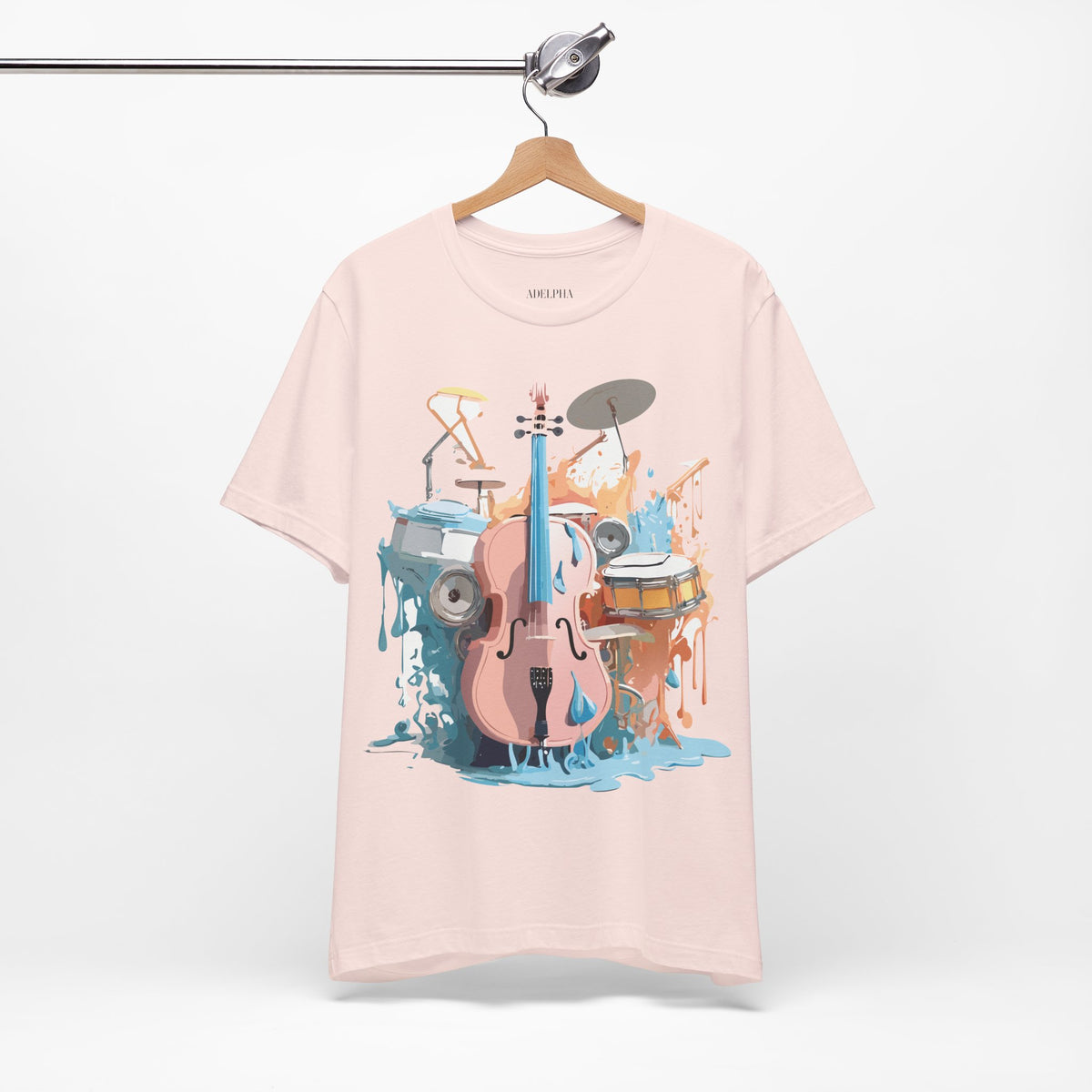 Music Graphic Unisex Cotton Bella+Canvas Tee with Art Design m154