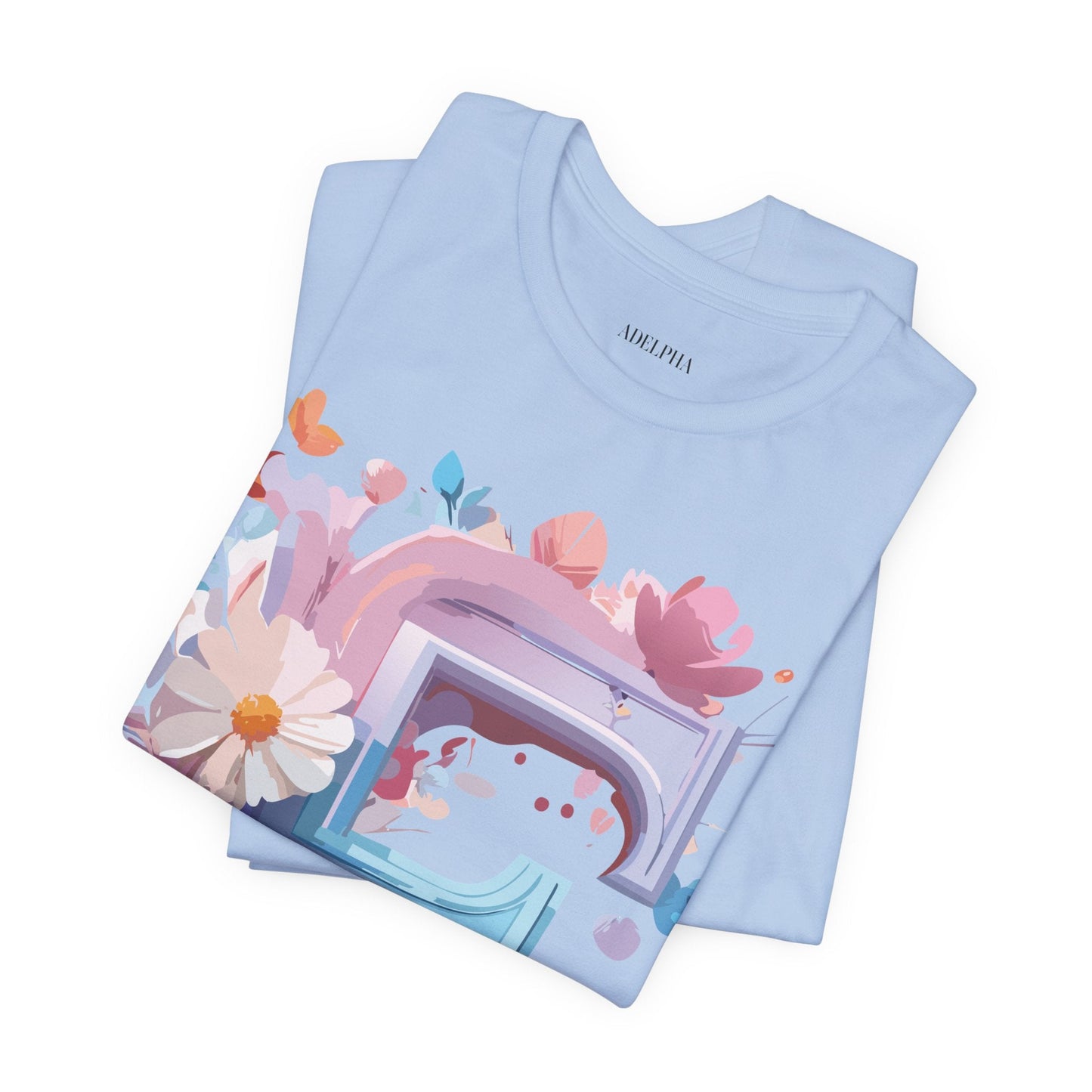Letter F Graphic Tee Unisex Vintage Style Shirt Featuring Adelpha Artwork Premium Short Sleeve