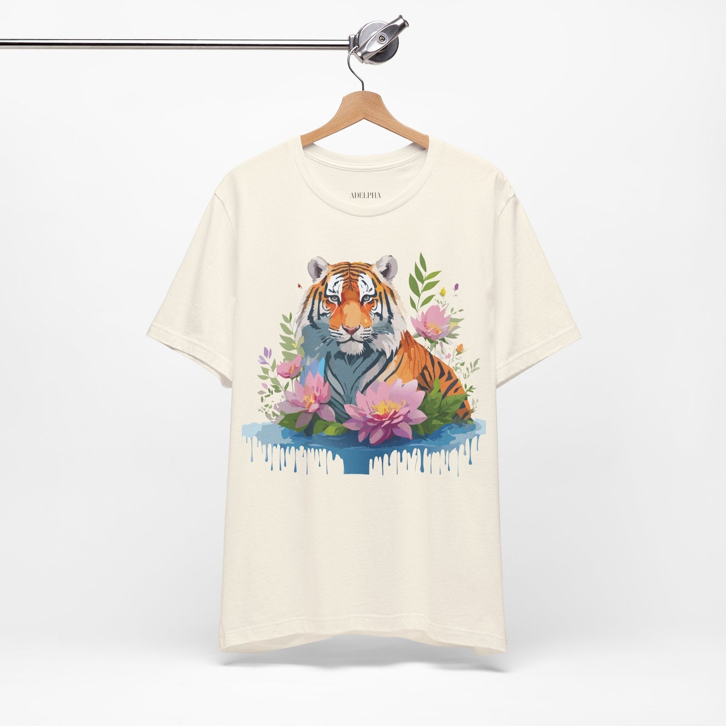 Tiger Graphic Tee Unisex Shirt By Adelpha Vintage Inspired Artwork Short Sleeve
