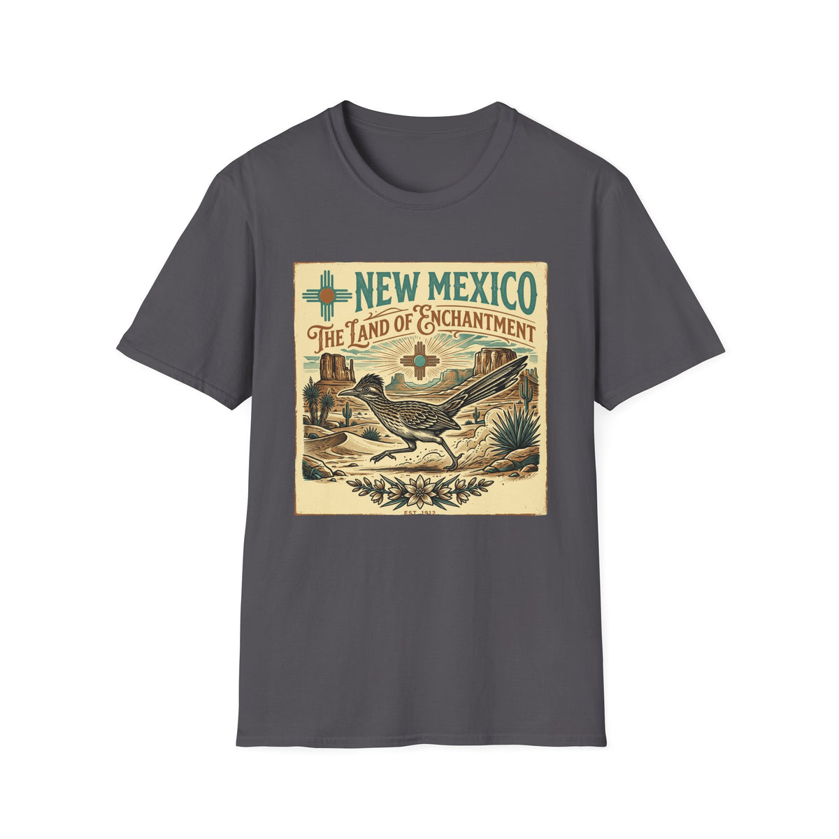 New Mexico Vintage Travel T-Shirt — New Mexico The Land of Enchantment Travel Tourist Graphic Design Unisex 100 Cotton Gildan T-Shirt
