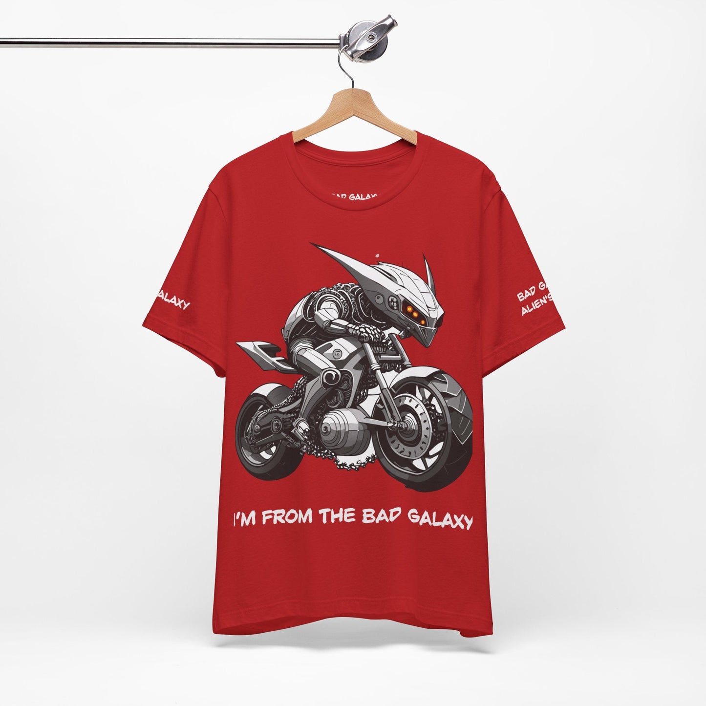 Tee Shirt With Alien From Bad Galaxy Made To Order 100 Percent Cotton Eco Friendly Print