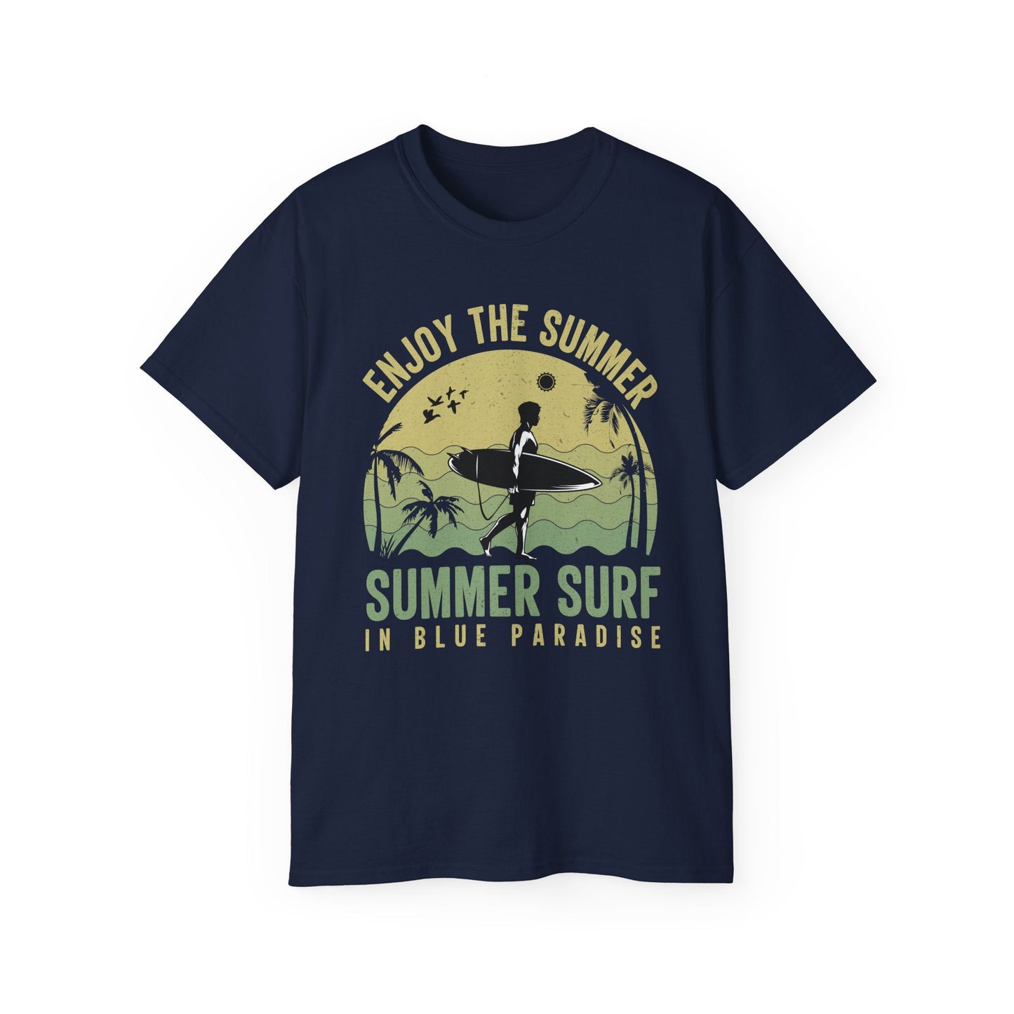 Summer Surf Art Design T Shirt TeeGallery Gildan 2000 Unisex Cotton Tee Apparel Collection