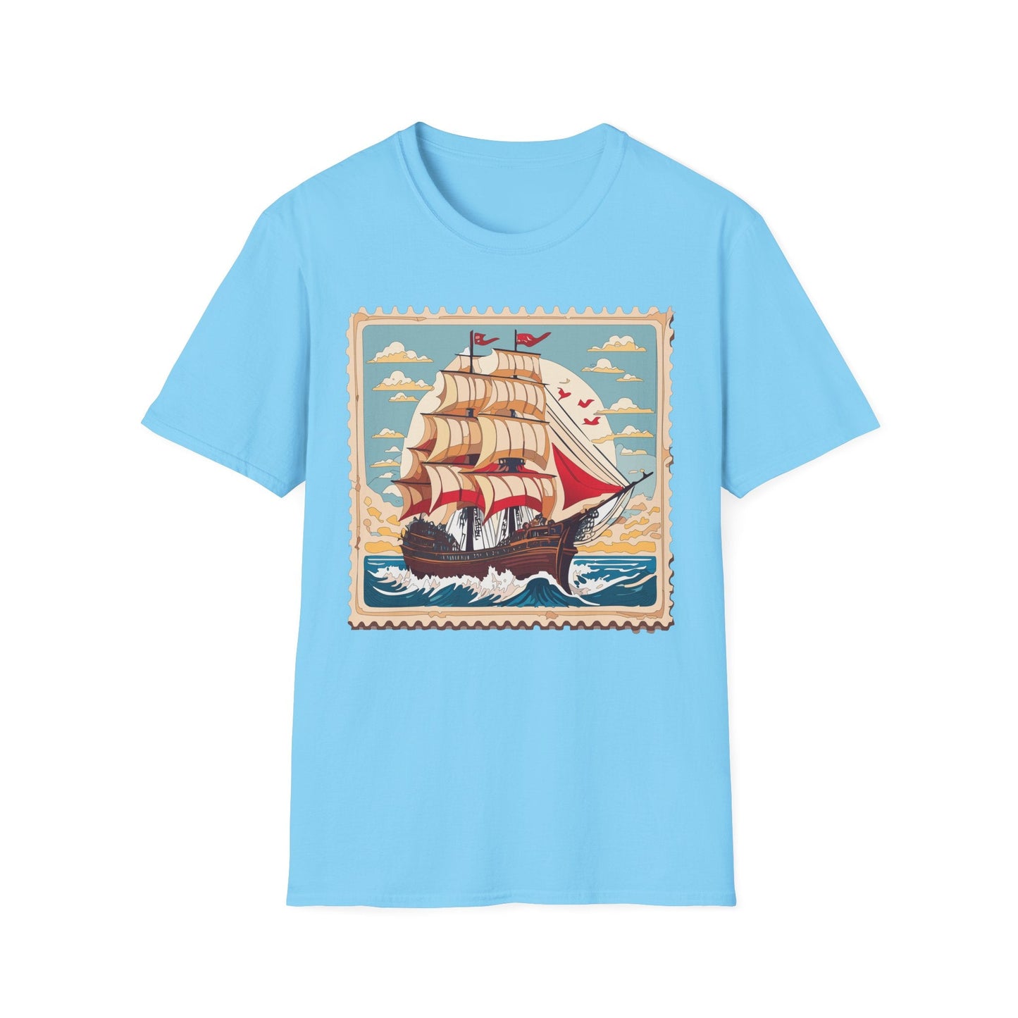 Ship T Shirts Frigate T Shirts Vessel Tee Shirt Unisex Softstyle Gildan 64000 Cotton Tee