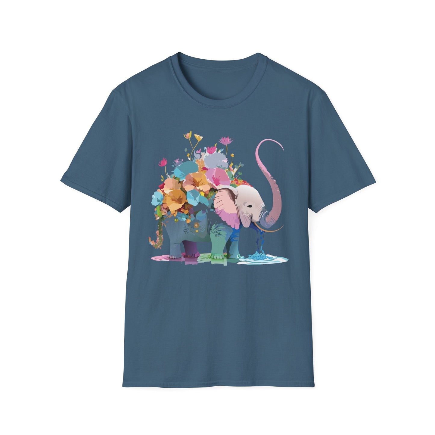 Elephant T Shirt Unisex Softstyle Cotton Tee With Animated Elephant Design Premium Comfort