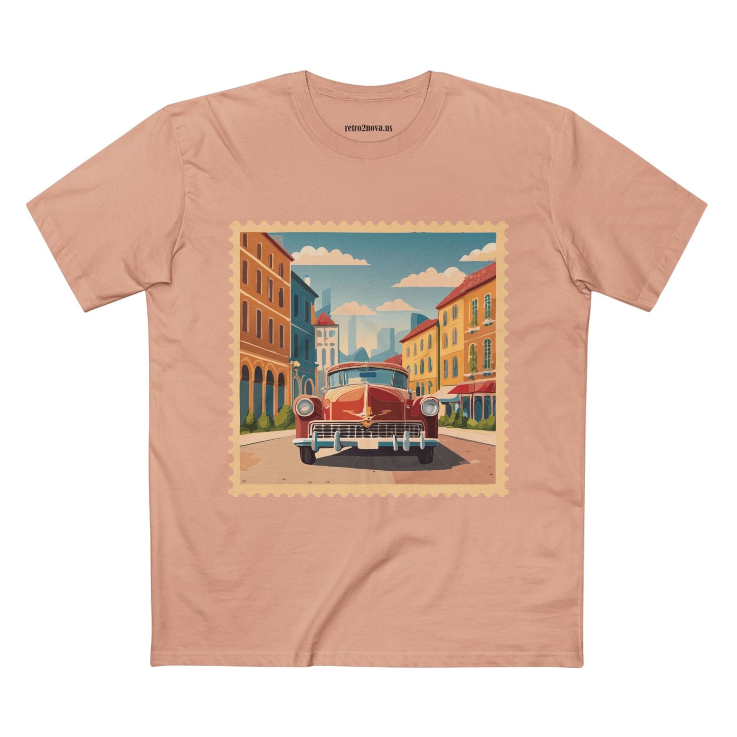 Postage Stamp Shirt Unisex Tee Original Art By Retro2Nova Premium Cotton Staple Tee
