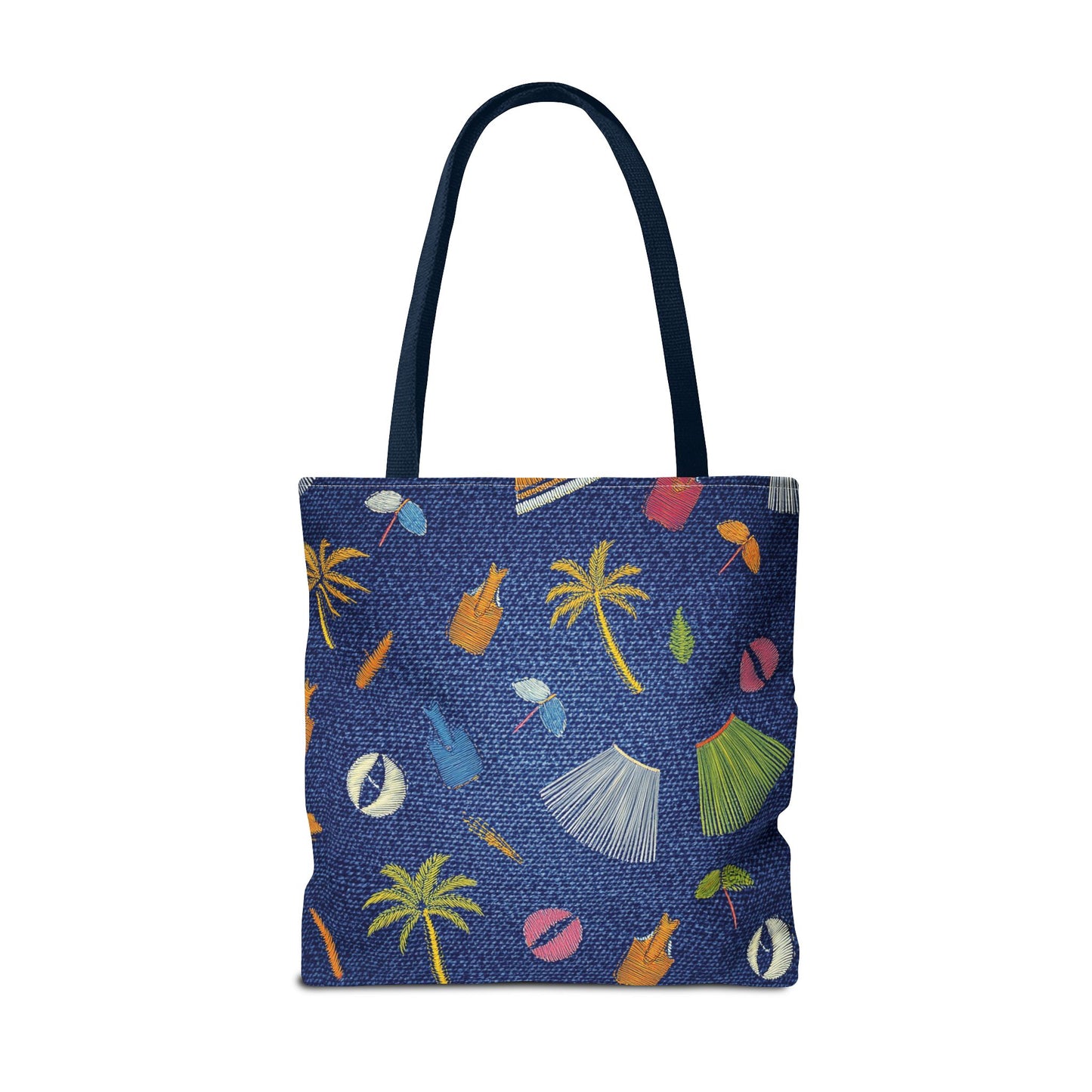 Denim Fabric Imitation Print Unisex Canvas Bag Poly Spun 3 Sizes Tote Bag 182-3