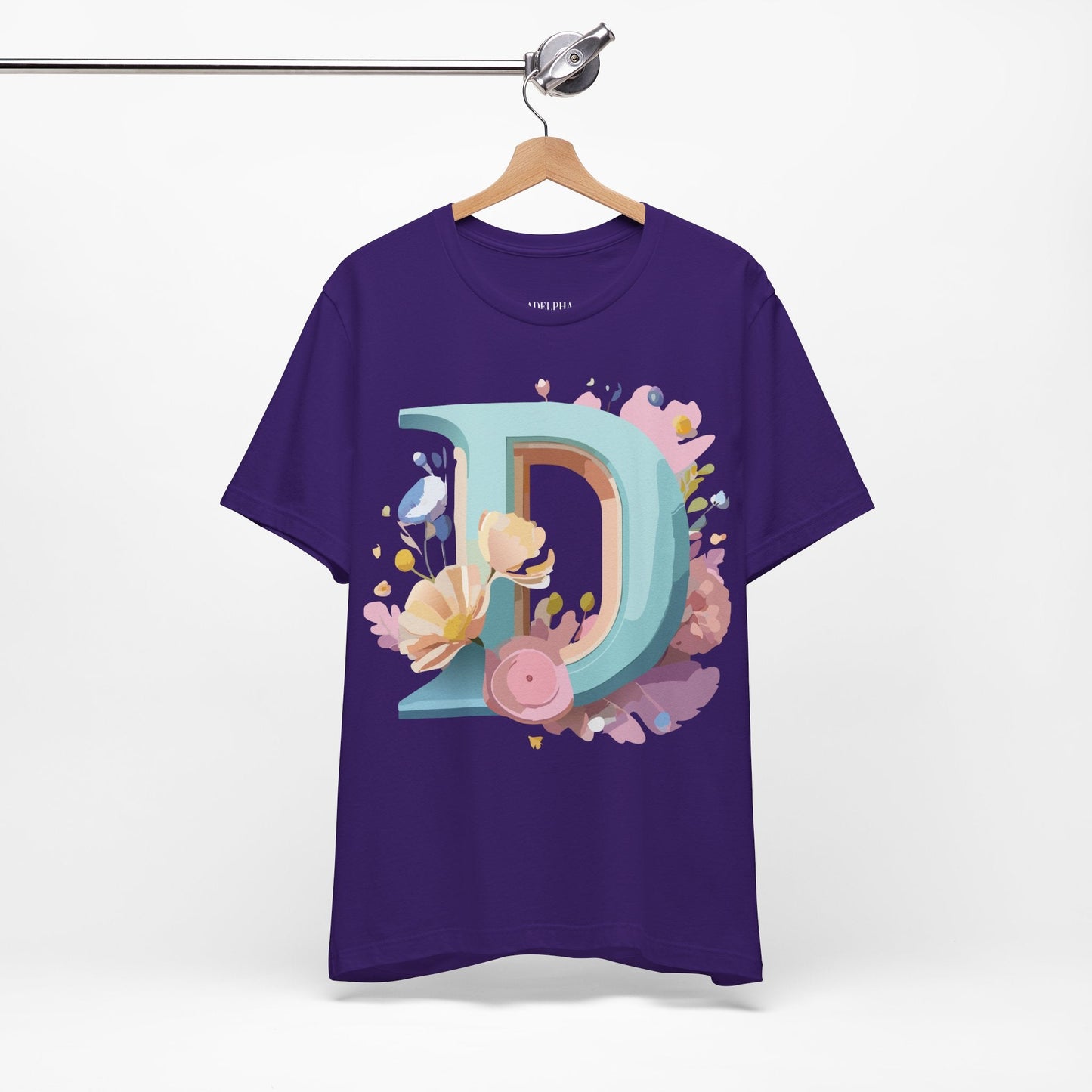 Adelpha Vintage Letter D Shirt Unisex Graphic Tee for Everyday Comfort and Style
