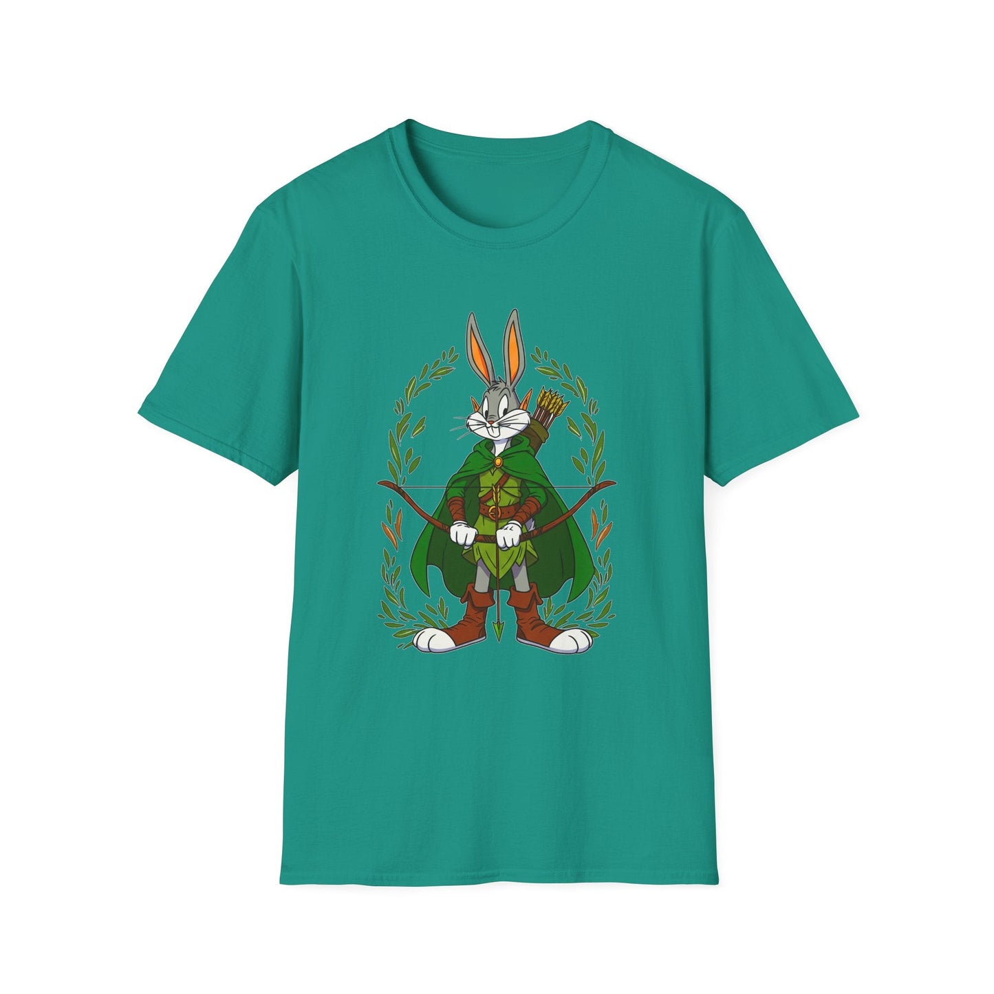 Bugs Bunny T Shirt Cartoon Art Tee Unisex Gildan Softstyle 64000 100 Percent Ring Spun Cotton