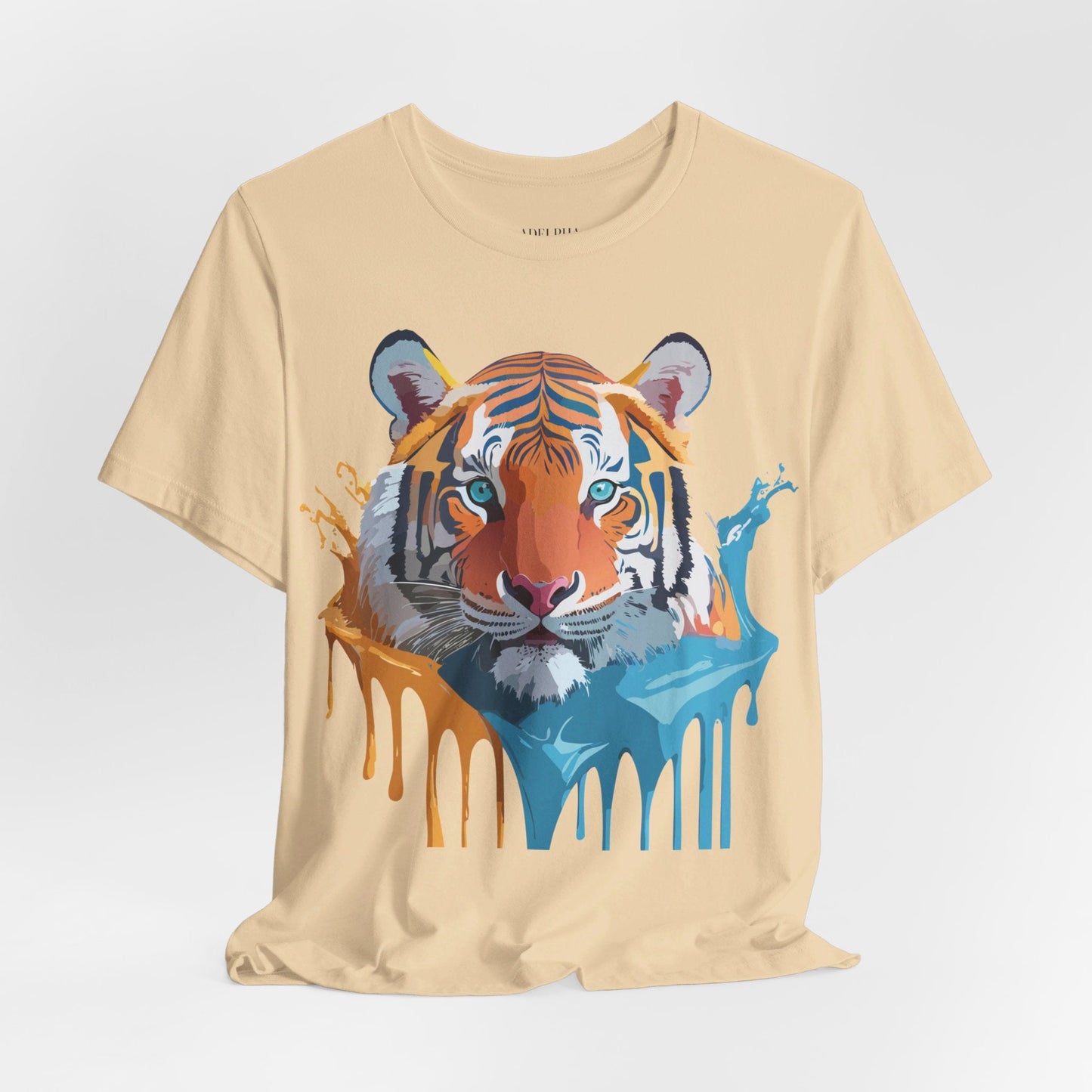 Tiger Graphic Tee Adelpha Unisex Short Sleeve Vintage Inspired Shirt For Casual Wear