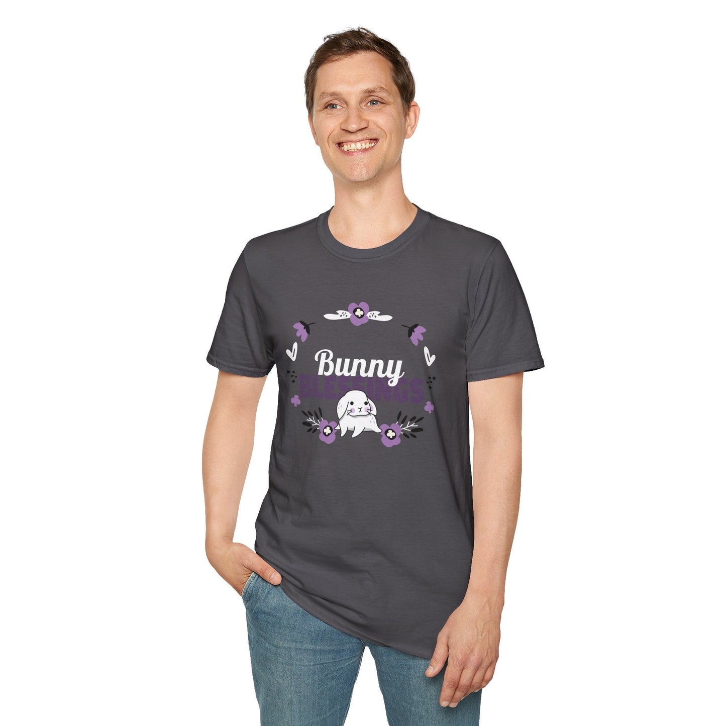 Easter Bunny T Shirt Unisex Gildan Softstyle 64000 Tee With Easter Signature Design