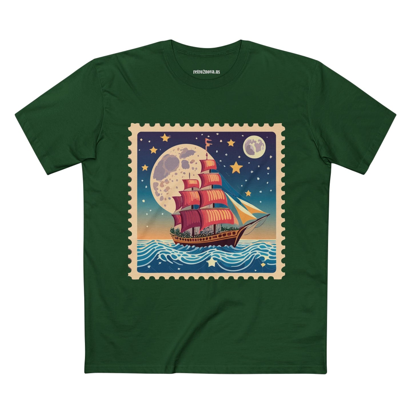 Stamp Shirt Postage Stamp Tee Unisex Premium Cotton Art Design Original Art By Retro2Nova Collection