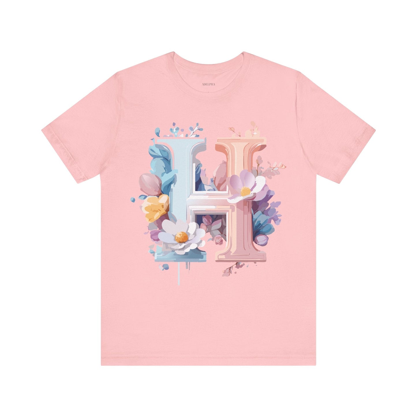 Adelpha Letter H Shirt Unisex Graphic Tee Vintage Inspired Art Design Short Sleeve
