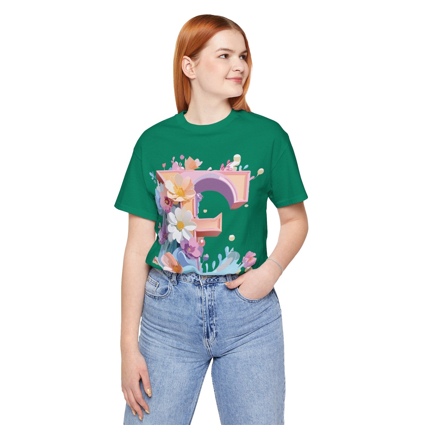 Unisex Letter E Graphic  Vintage Inspired Artwork Tee For Everyday Wear