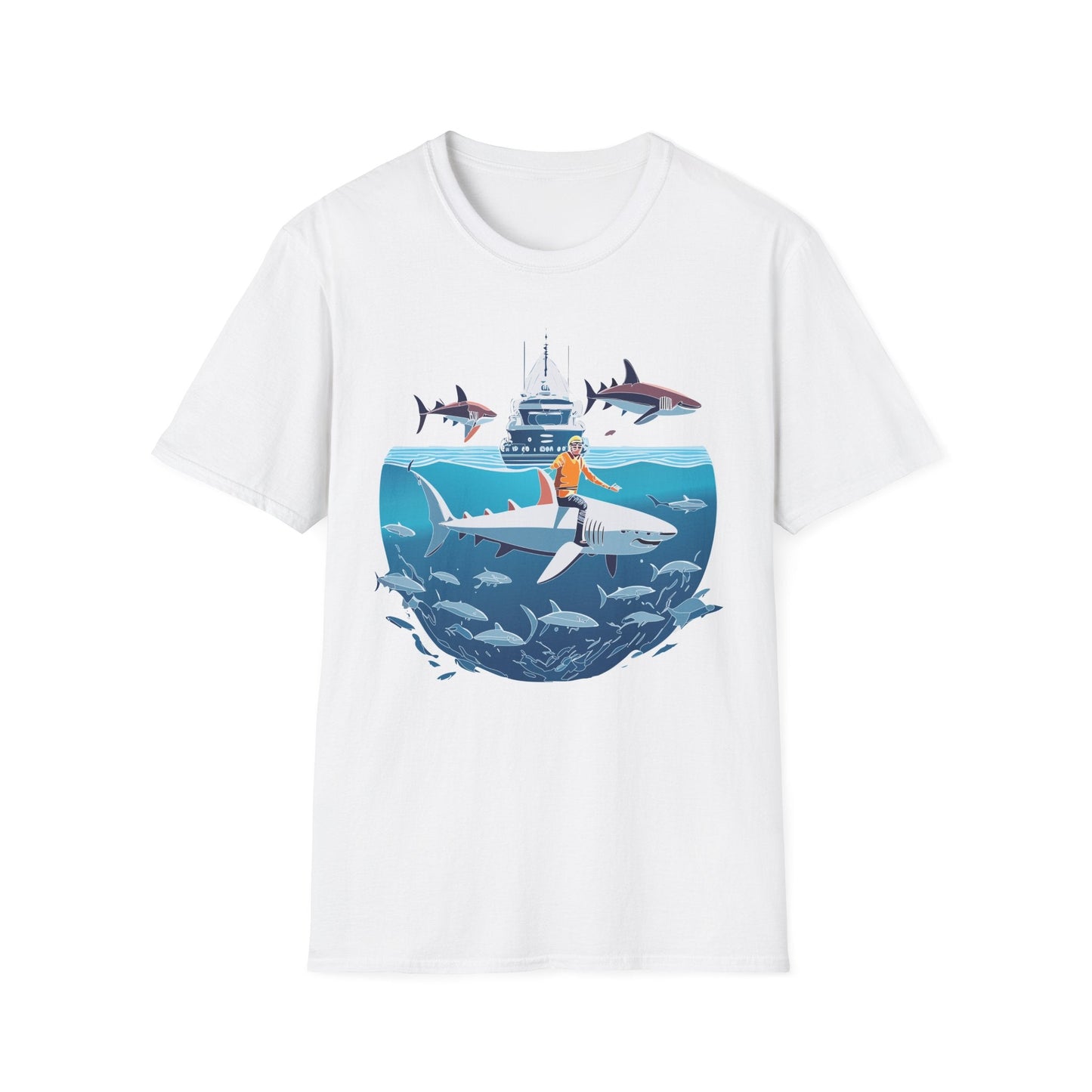 Ocean Tee Shirt Unisex Softstyle Gildan 64000 Cotton T Shirt Lightweight Casual Tee